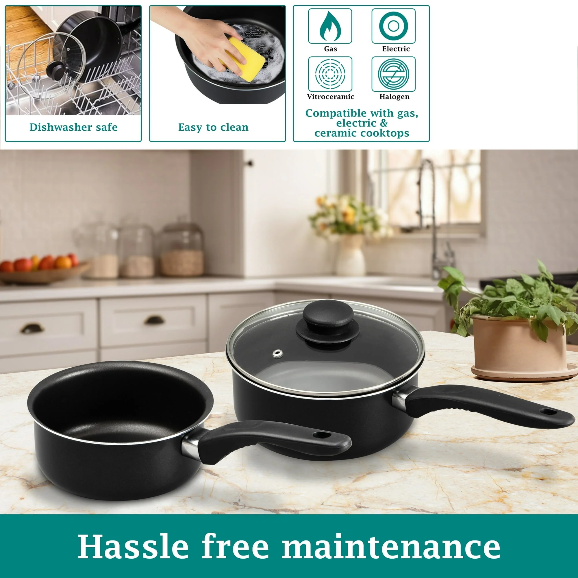 MS 3PC SAUCE PAN BLK - Image 3