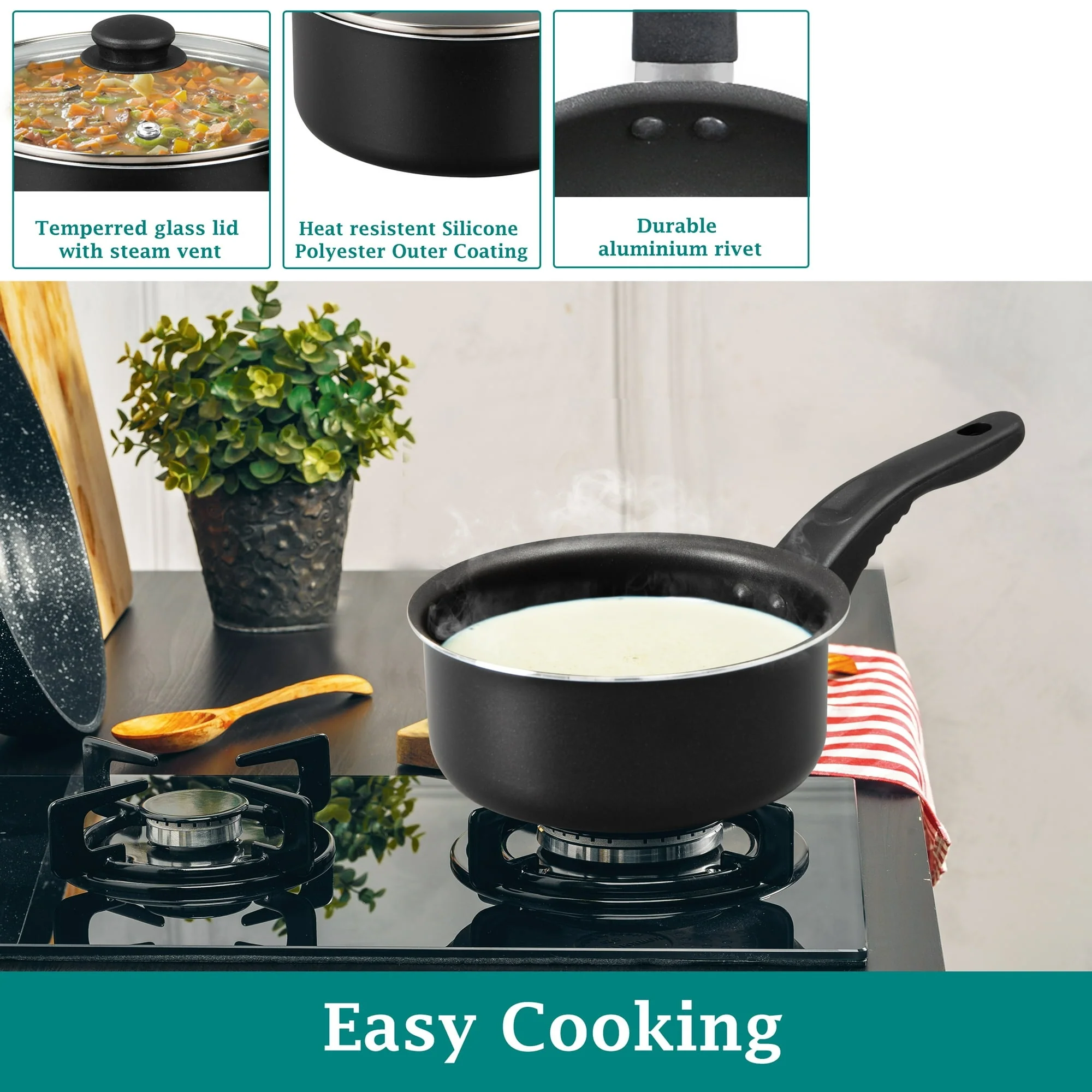 MS 3PC SAUCE PAN BLK - Image 4
