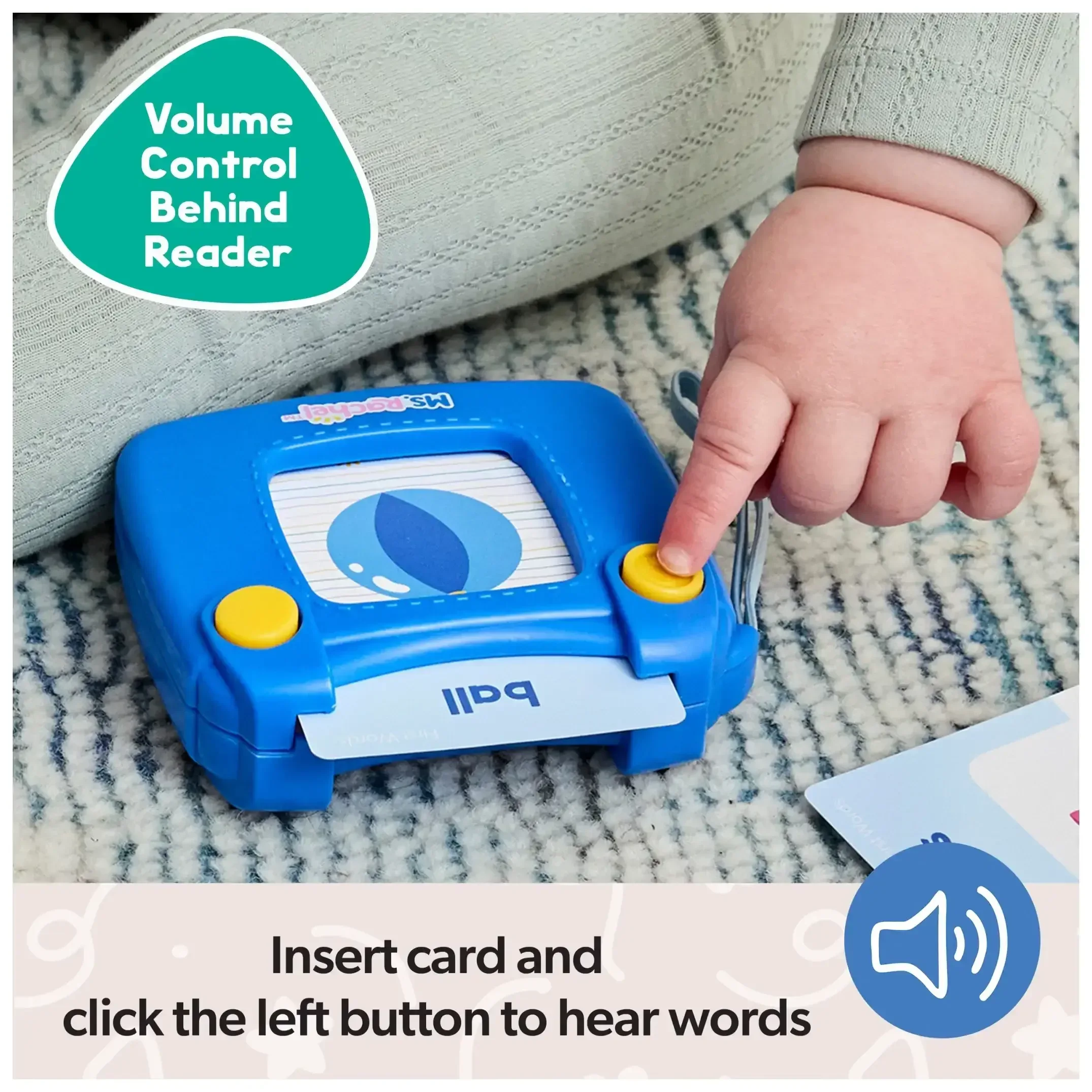 Ms. Rachel First Words Talking Flash Cards with Electronic Reader, 100 Words for Infants Ages 1 and up - Image 4