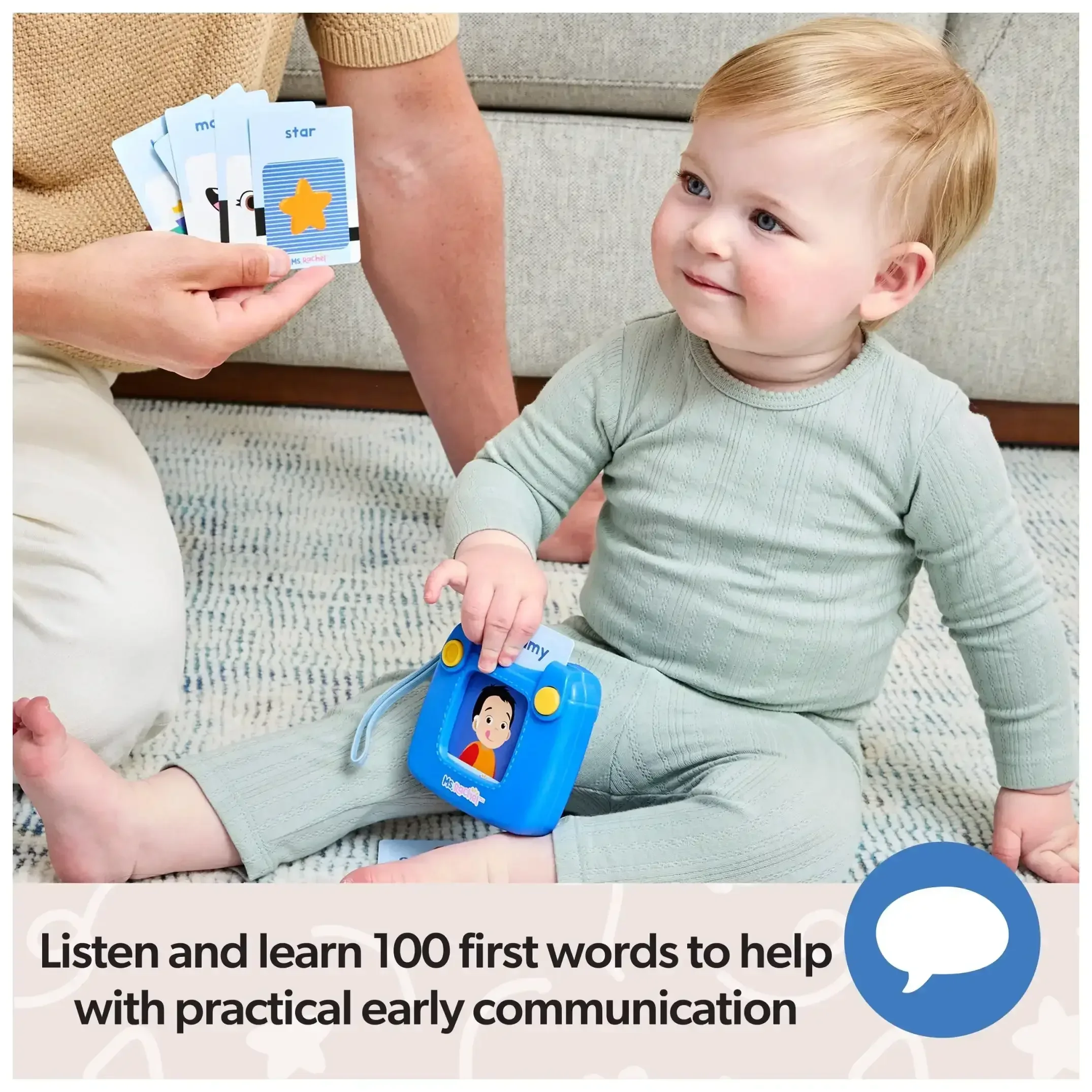 Ms. Rachel First Words Talking Flash Cards with Electronic Reader, 100 Words for Infants Ages 1 and up - Image 5