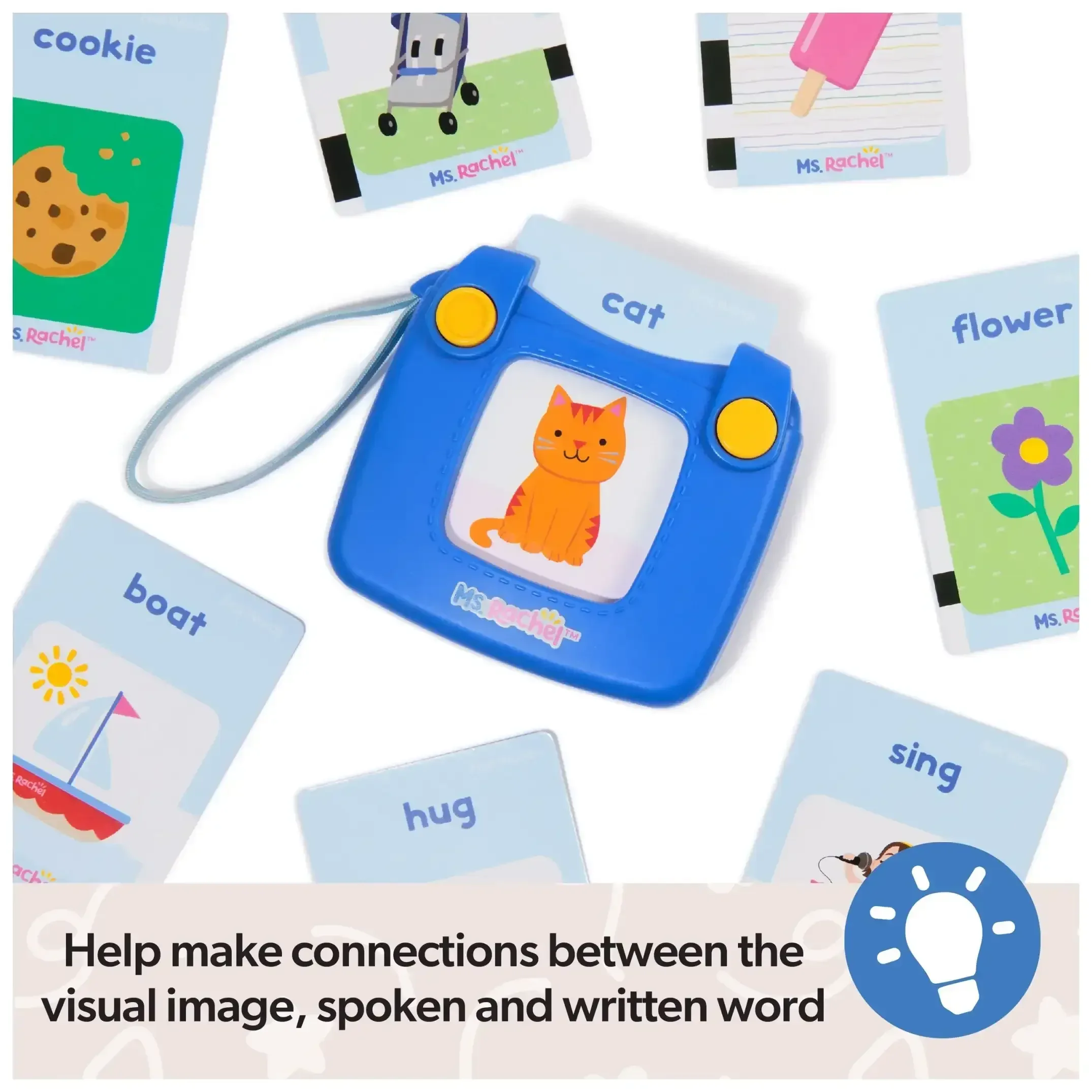 Ms. Rachel First Words Talking Flash Cards with Electronic Reader, 100 Words for Infants Ages 1 and up - Image 6