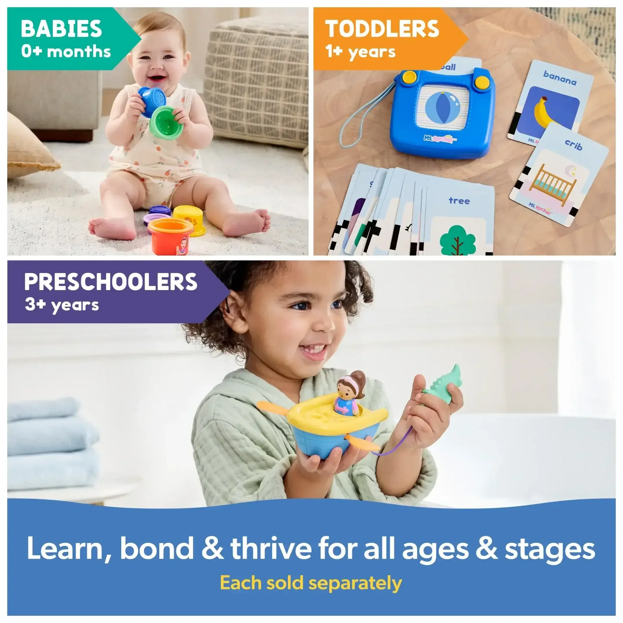Ms. Rachel First Words Talking Flash Cards with Electronic Reader, 100 Words for Infants Ages 1 and up - Image 7