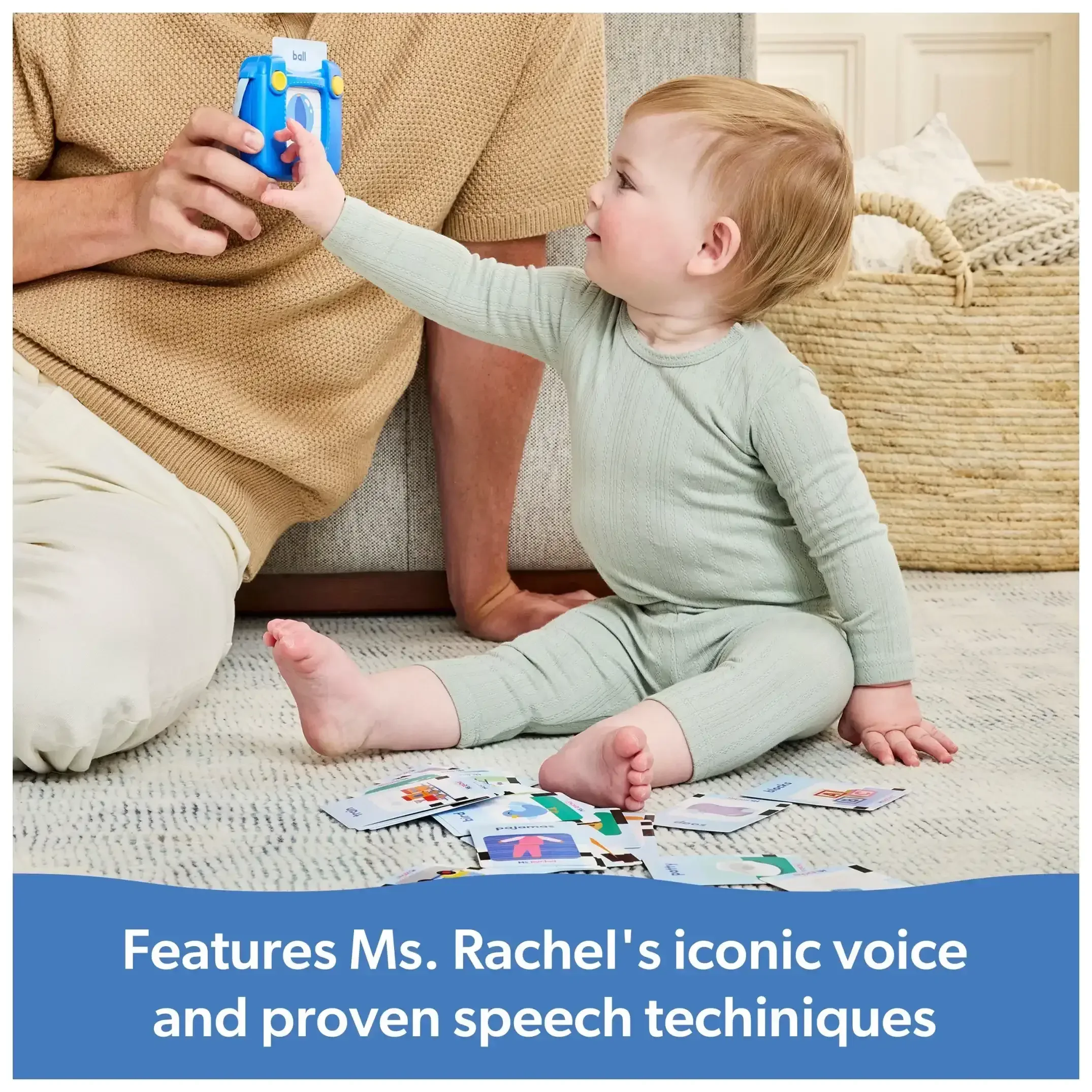 Ms. Rachel First Words Talking Flash Cards with Electronic Reader, 100 Words for Infants Ages 1 and up - Image 8