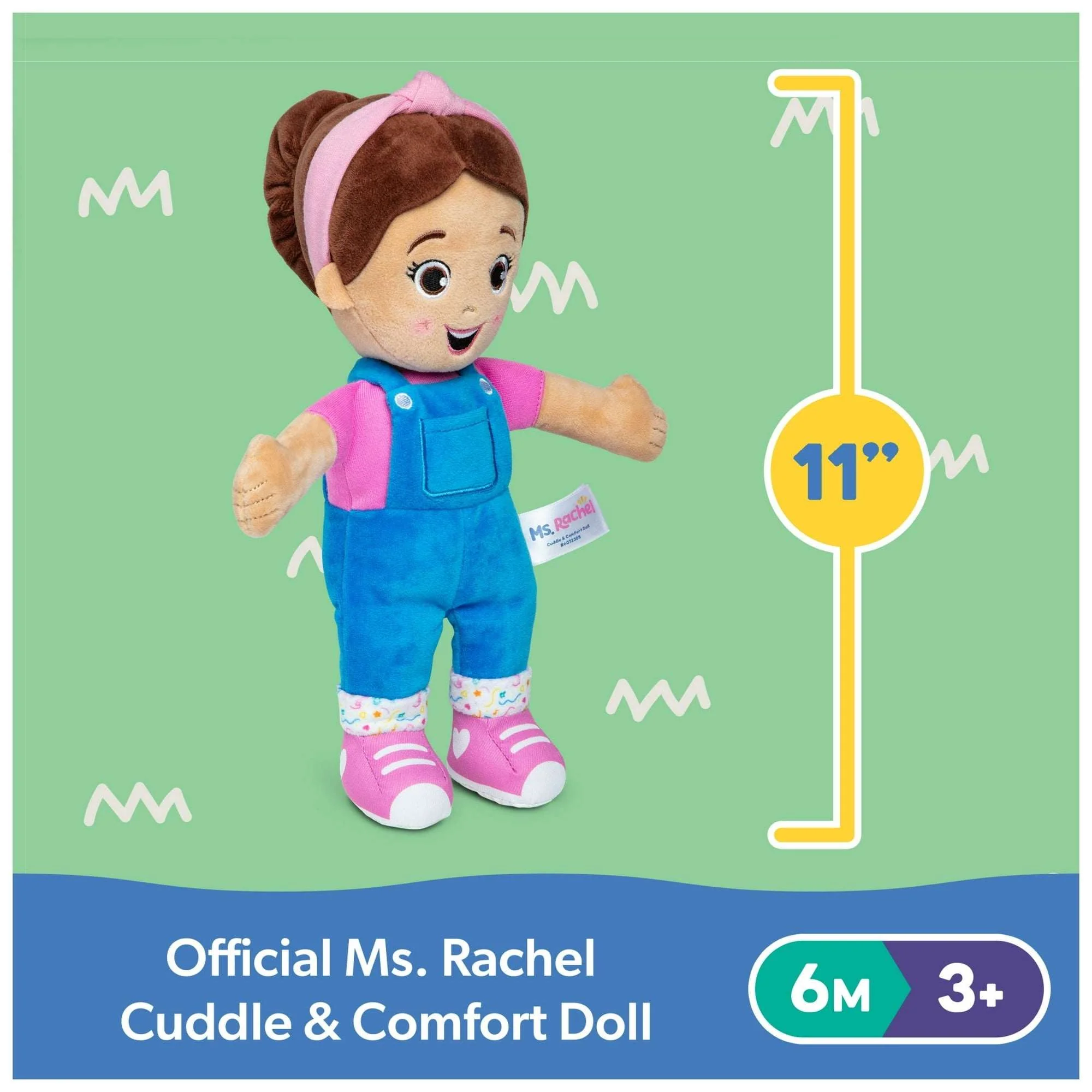 Ms. Rachel Official Basic 11-Inch Cuddle & Comfort Plush Doll for Ages 6 Months to 3+ - Image 8