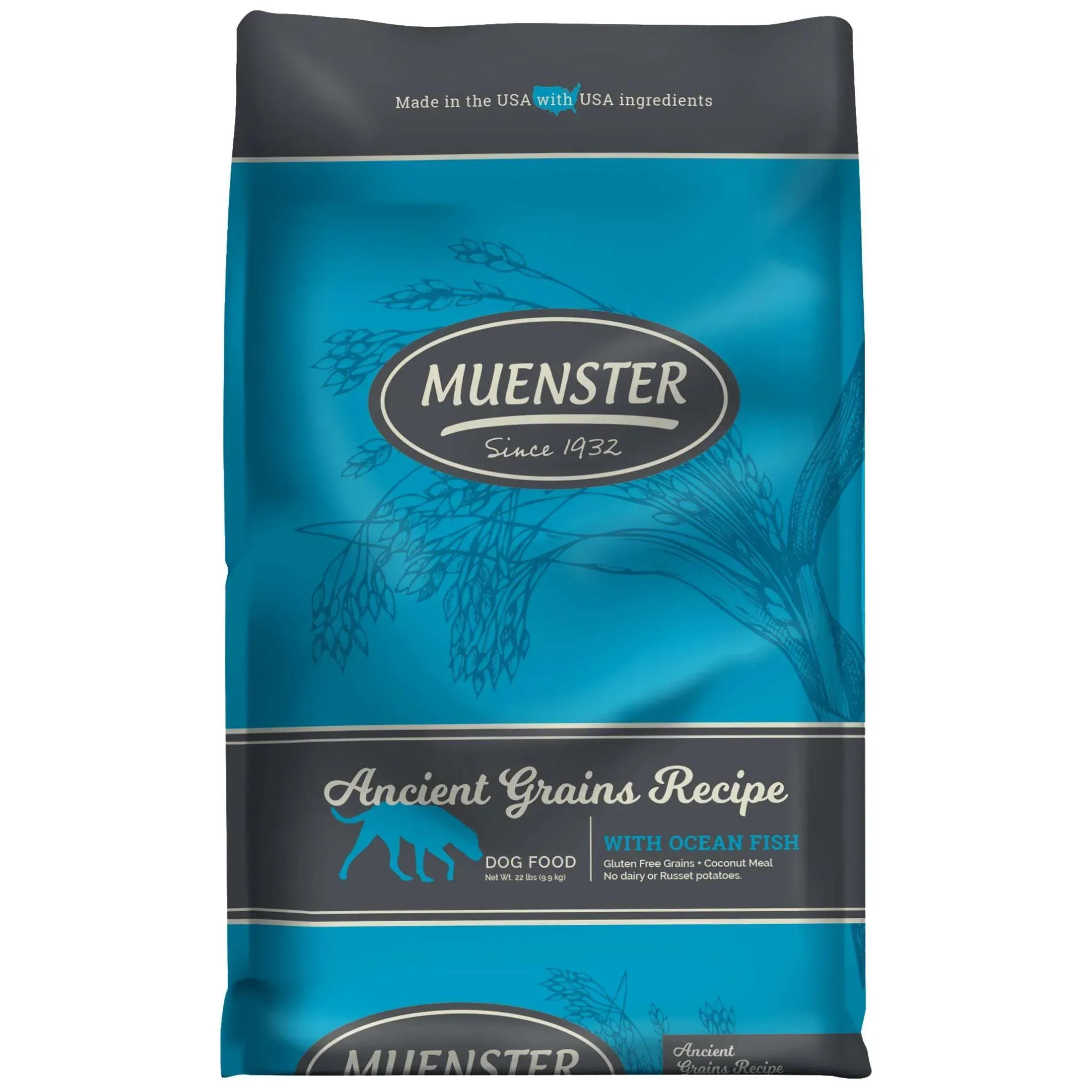 Muenster Ancient Grains With Ocean Fish Dog Food, All Life Stages, 4 lb Bag - Image 6