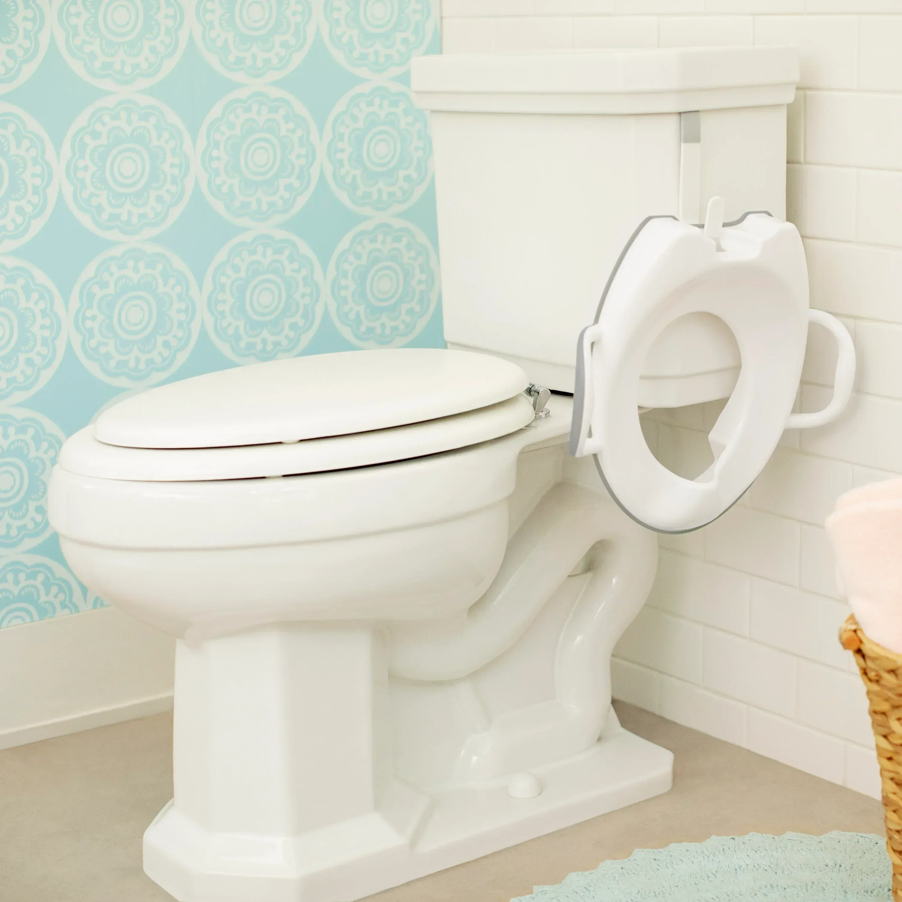 Munchkin® Sturdy™ Toddler Potty Seat, Built-in Handles, Gray, Unisex - Image 6