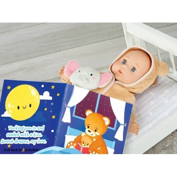My Sweet Love Bedtime Baby Doll Play Set, Mocha and Ivory Outfit, 14-inch Doll, 6 Pieces Included - Image 2
