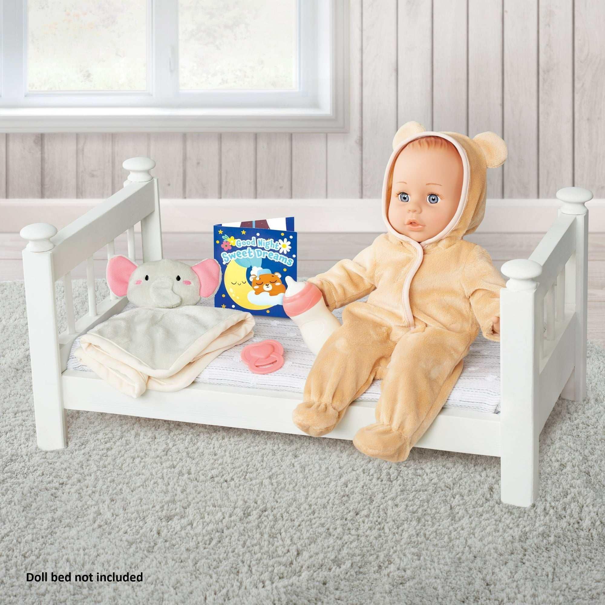 My Sweet Love Bedtime Baby Doll Play Set, Mocha and Ivory Outfit, 14-inch Doll, 6 Pieces Included - Image 3