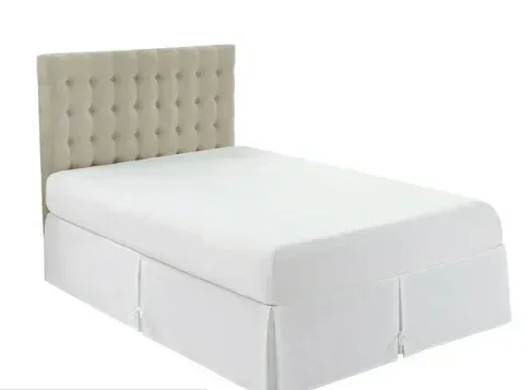 My Texas House Jessica Bright White Bows Cotton Slub Bed Skirt, Twin - Image 3