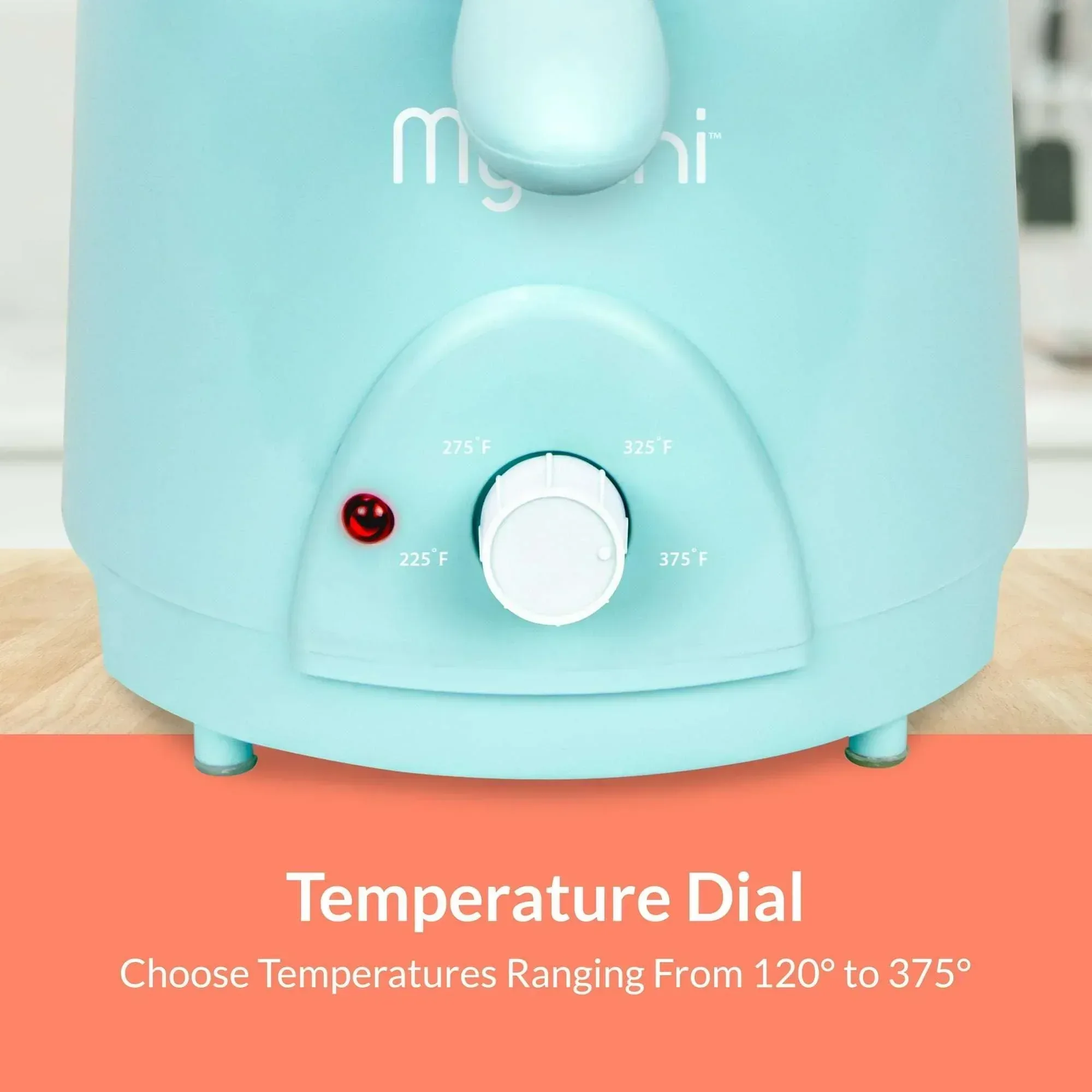 MyMini 1.5 qt Electric Deep Fryer, 700 watts, Aqua - Image 7
