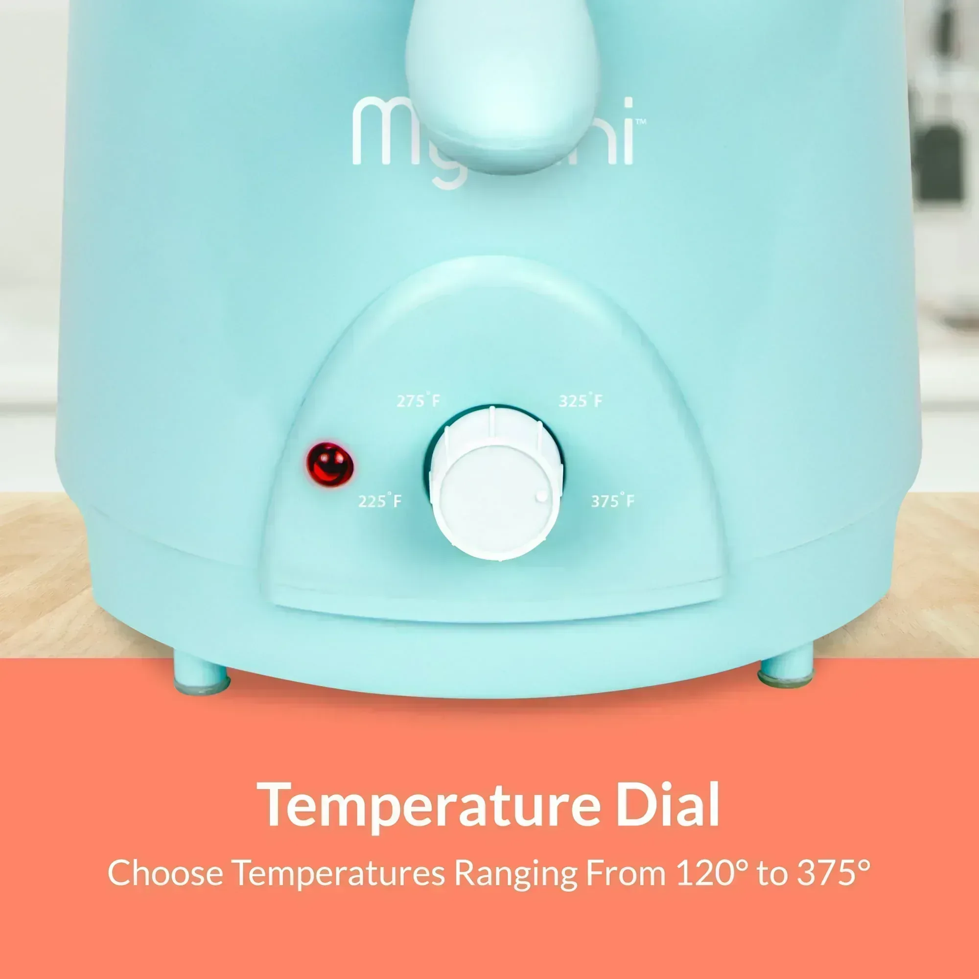 MyMini 1.5 qt Electric Deep Fryer, 700 watts, Aqua - Image 4