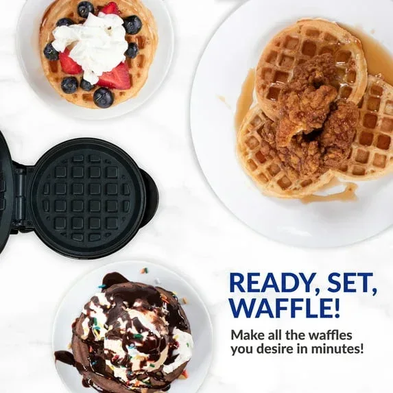 MyMini Waffle Maker, Teal - Image 7