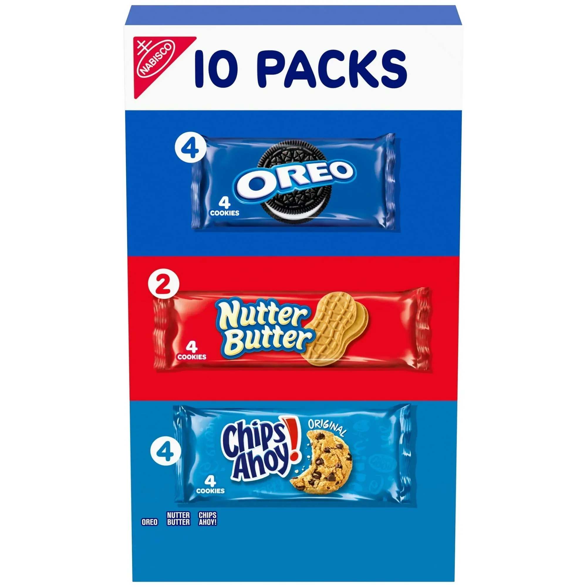 Nabisco Cookie Variety Pack, OREO, Nutter Butter, CHIPS AHOY!, 10 Snack Packs (4 Cookies Per Pack) - Image 13