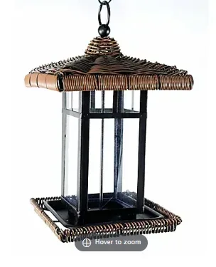 National Audubon Wicker Lantern Bird Feeder