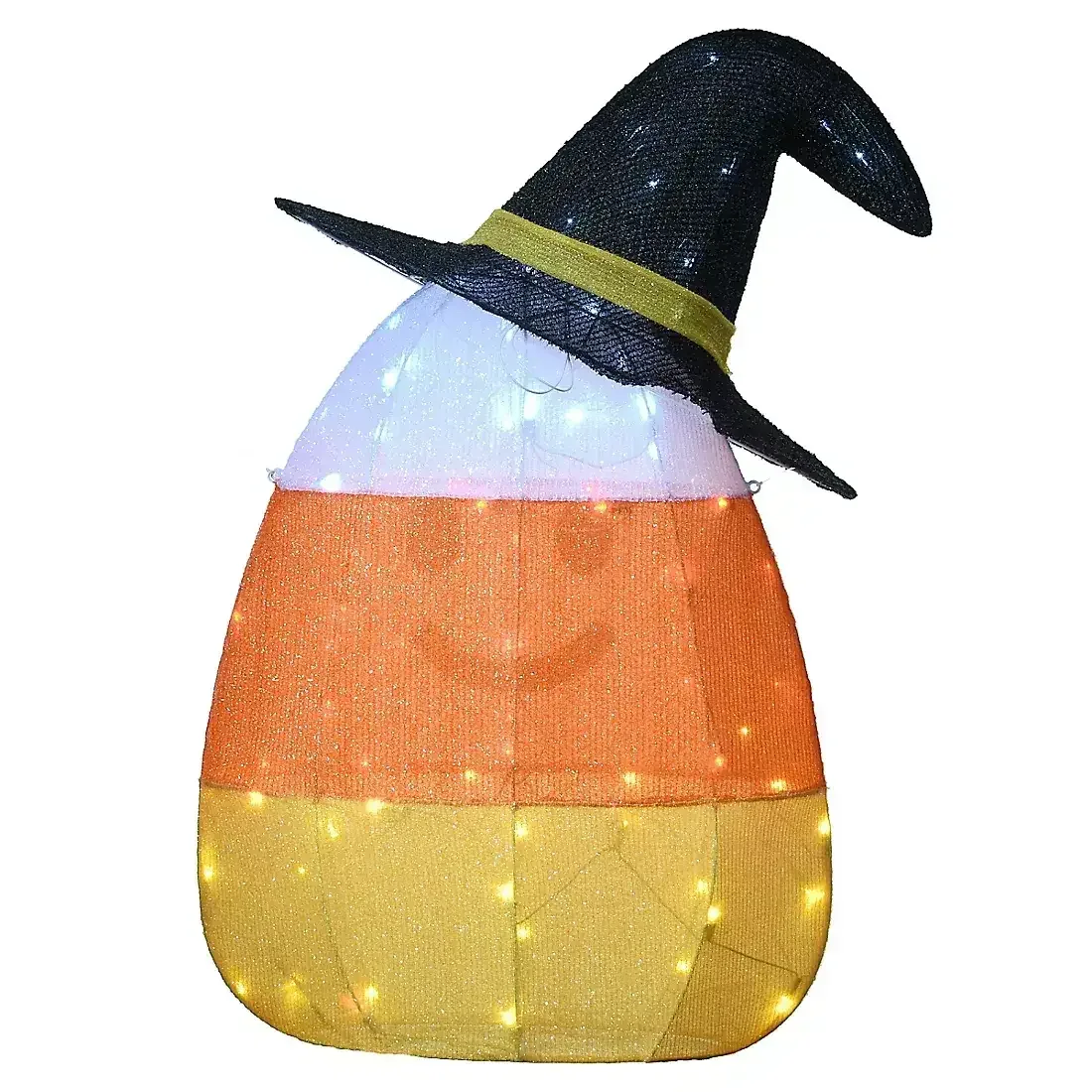 National Tree 35" Pre-Lit Candy Corn Witch - Image 3