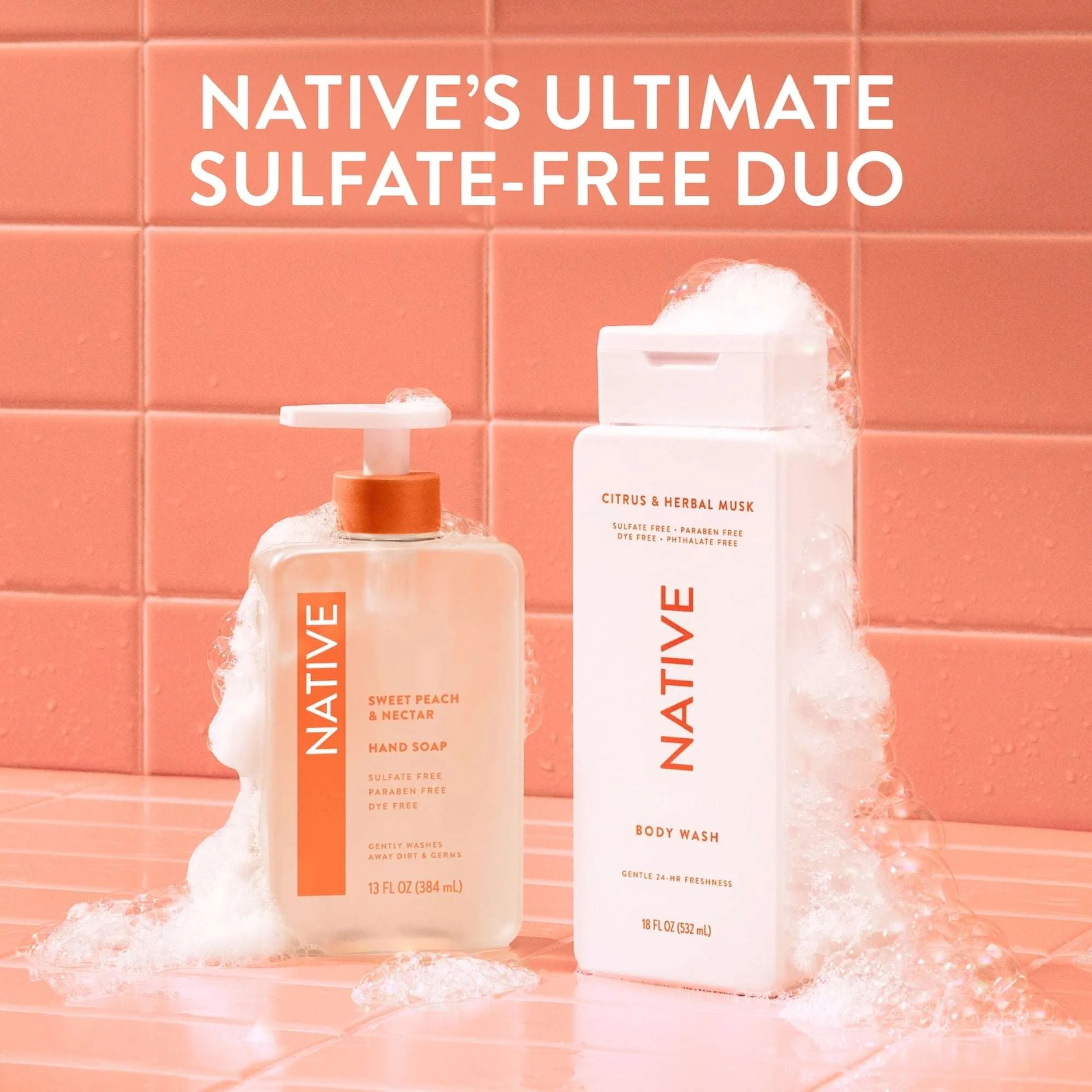 Native Body Wash, Citrus & Herbal Musk, Sulfate Free, for Women & Men, 36 fl oz - Image 9