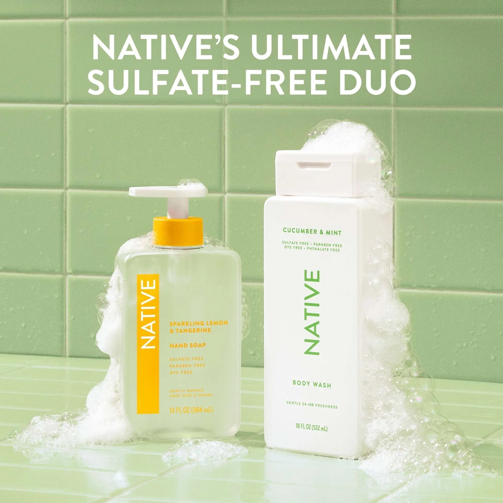 Native Body Wash, Cucumber & Mint, for Women & Men, 18 fl oz - Image 9