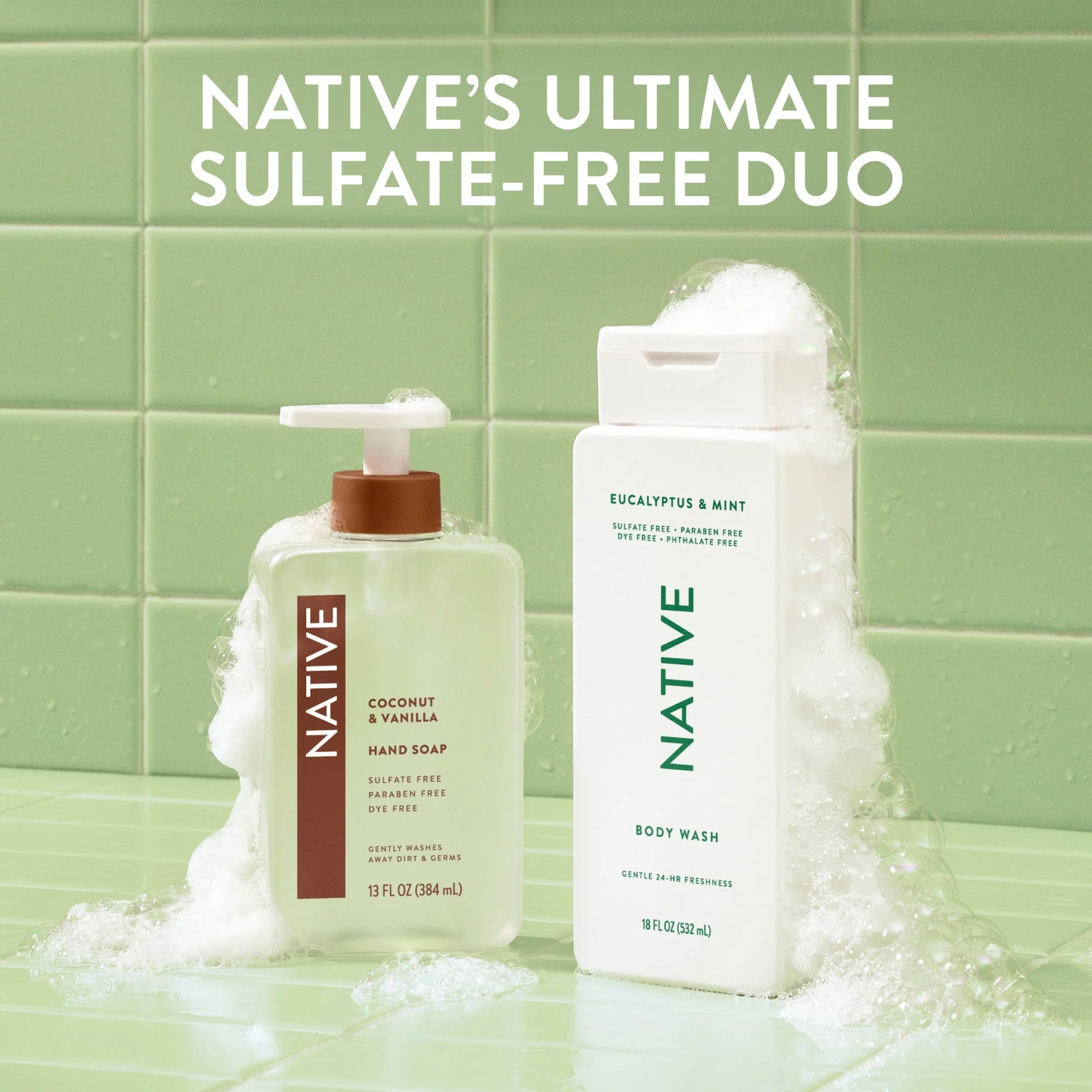 Native Body Wash, Eucalypts & Mint, Sulfate Free, for Women & Men, 18 fl oz - Image 9