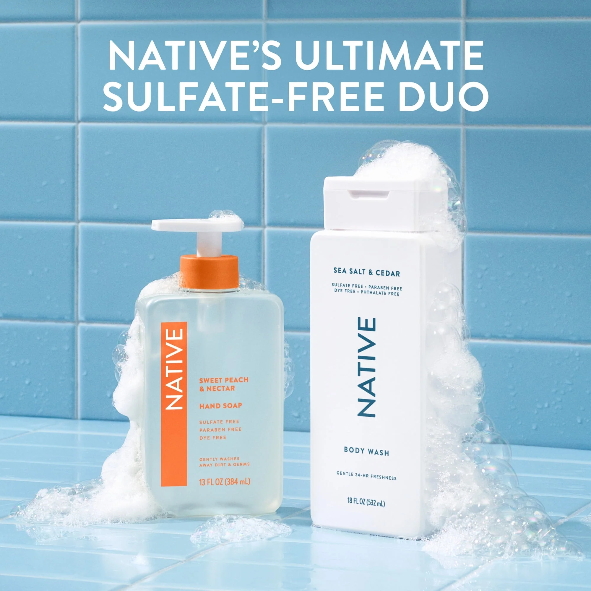 Native Body Wash, Sea Salt & Cedar, Sulfate Free, for Women & Men, 18 fl oz - Image 9