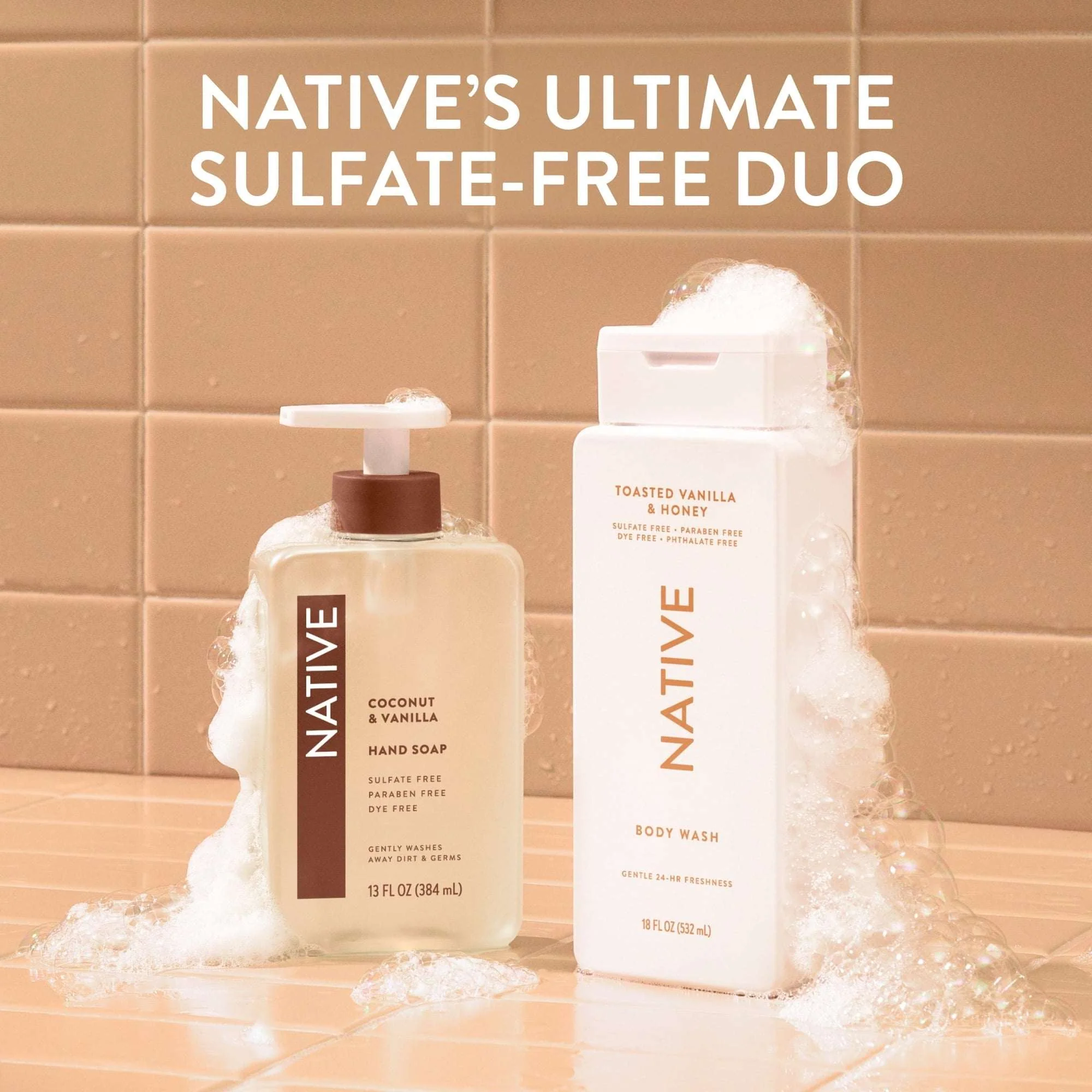 Native Body Wash Toasted Vanilla & Honey, for women & men 18 fl oz - Image 9