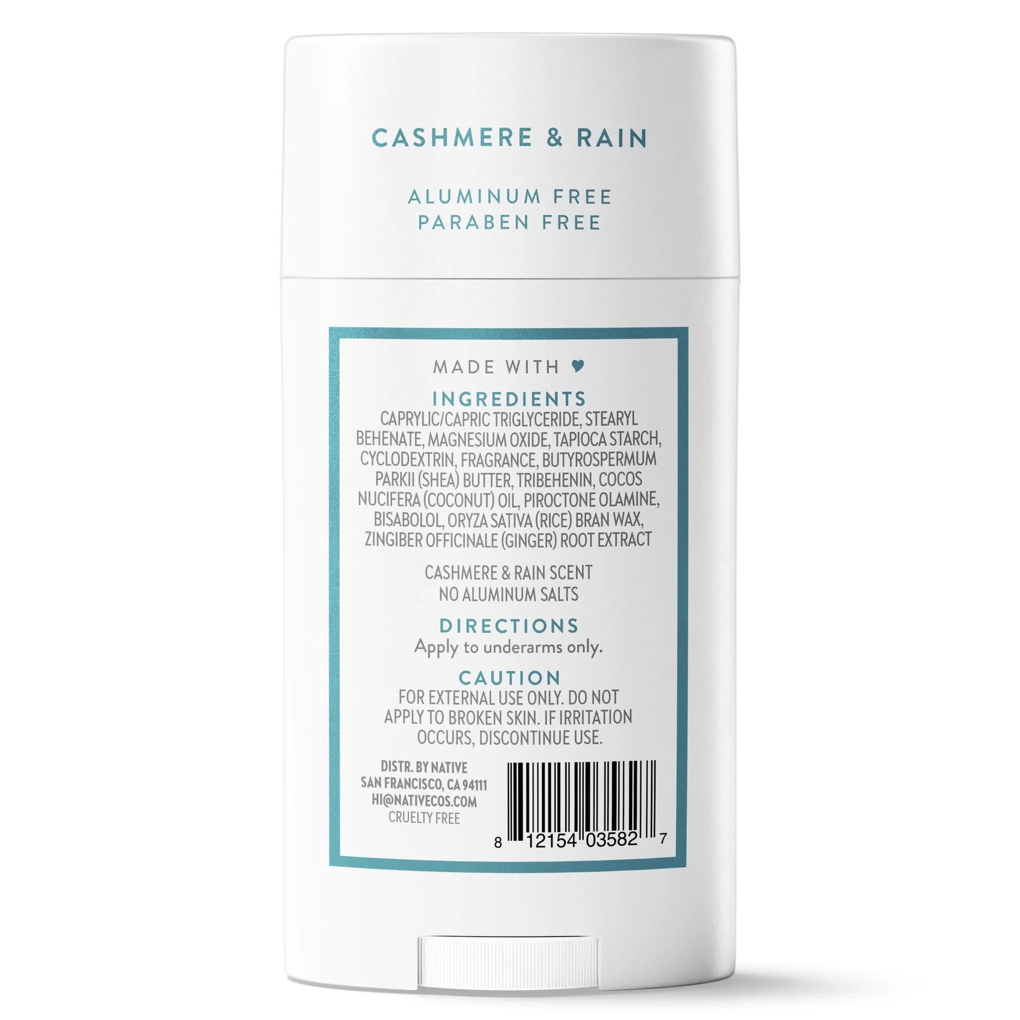Native Deodorant, Aluminum Free, Cashmere & Rain, for Women and Men, 2.65 oz - Image 10