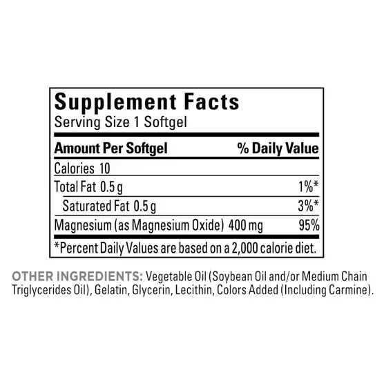 Nature Made Extra Strength Magnesium 400 mg., 180 Softgels - Image 4