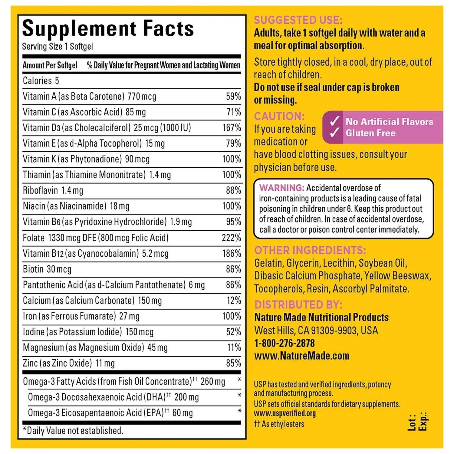 Nature Made Prenatal Multivitamin Softgels, 150 ct. - Image 8