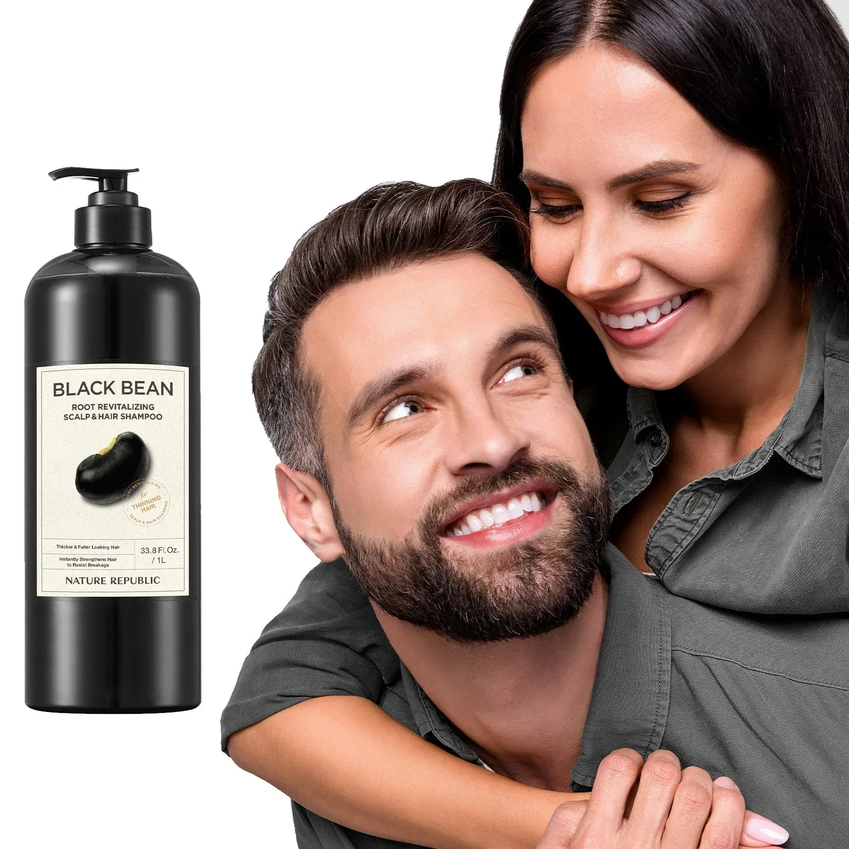 Nature Republic Black Bean Anti-Hair Loss Shampoo, 33.8 fl oz - Image 3