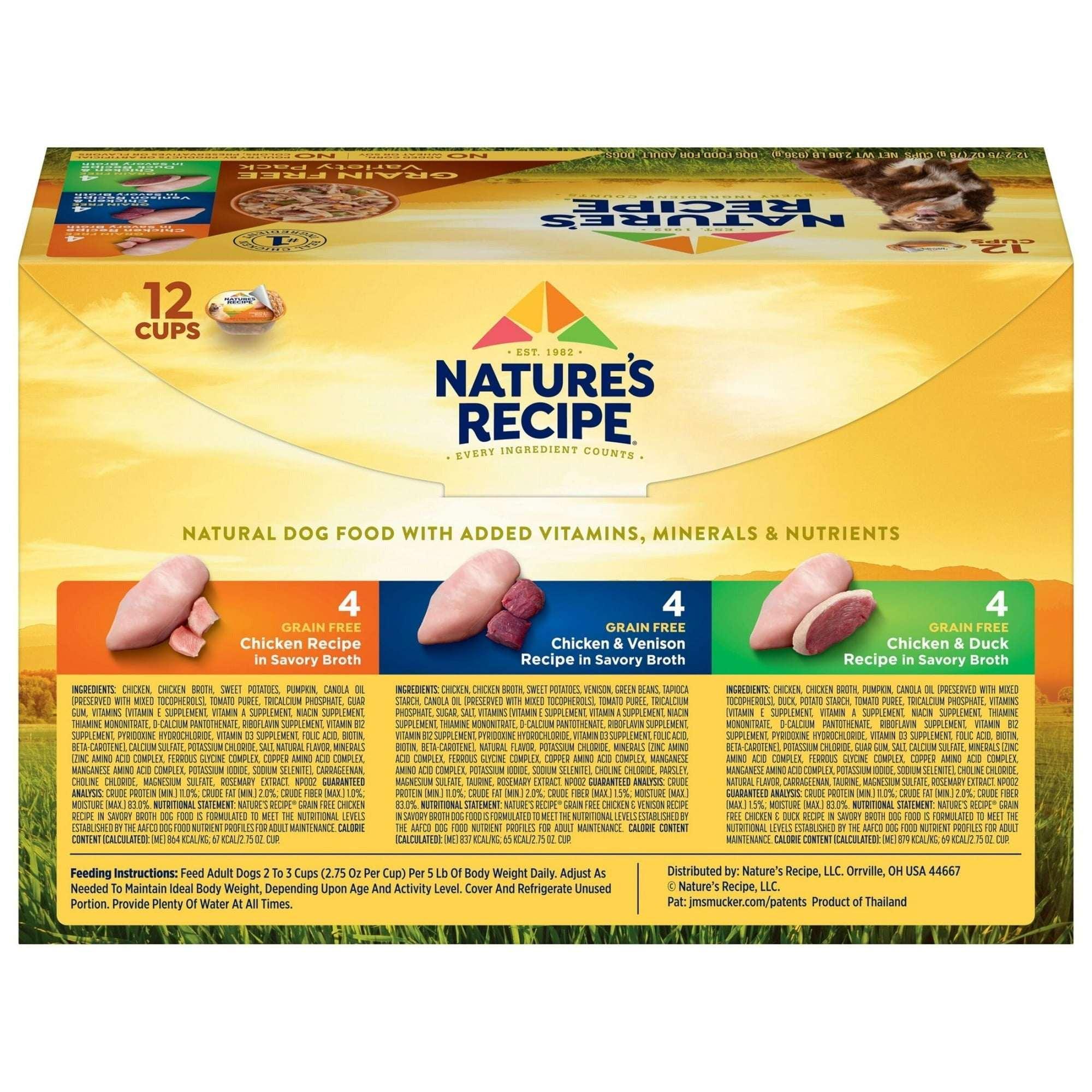 Nature’s Recipe Grain Free Wet Dog Food Variety Pack, 2.75 oz. Cup, 12 Count - Image 6