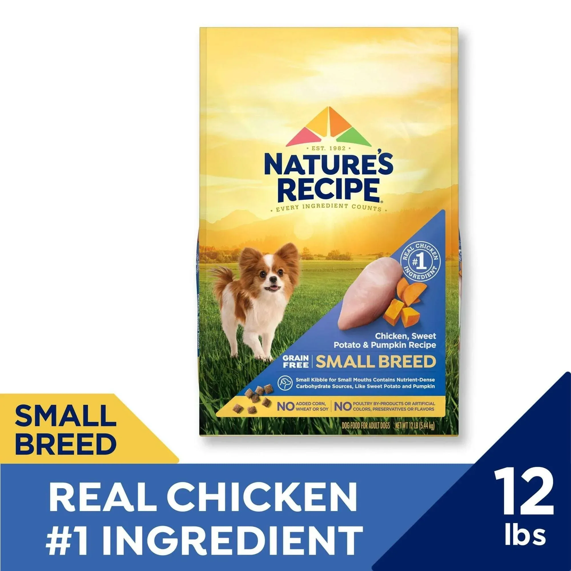 Nature′s Recipe Small Breed Grain Free Chicken, Sweet Potato & Pumpkin Dry Dog Food - Image 9