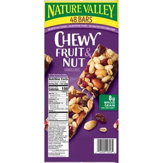 Nature Valley Fruit & Nut Chewy Granola Bar, Trail Mix, 1.2 oz, 48-count - Image 2