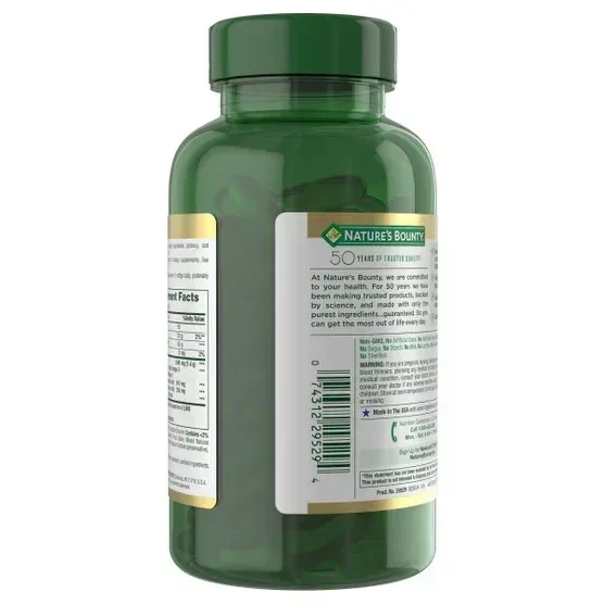 Nature's Bounty Fish Oil 1400 mg, 130 Coated Softgels - Image 3