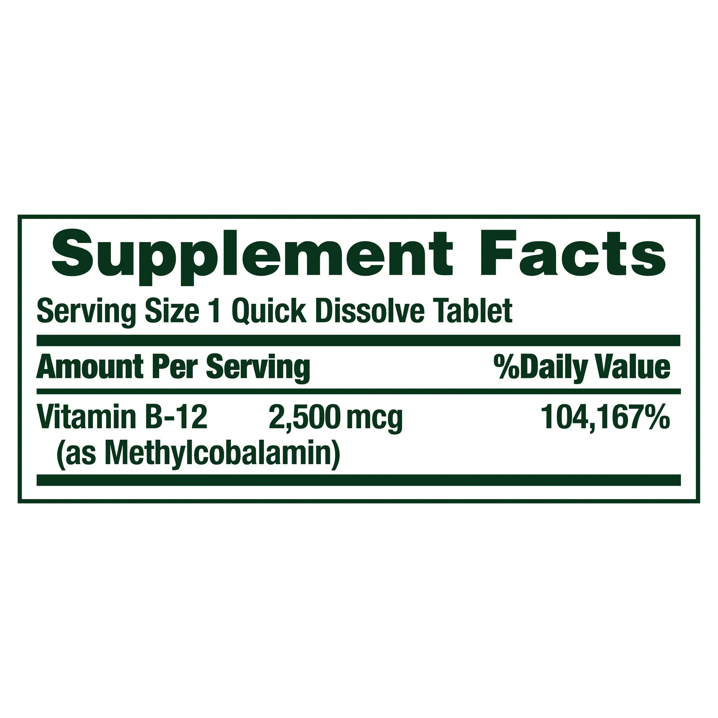 Nature's Bounty Vitamin B-12 2500 mcg, 300 Quick Dissolve Tablets - Image 5