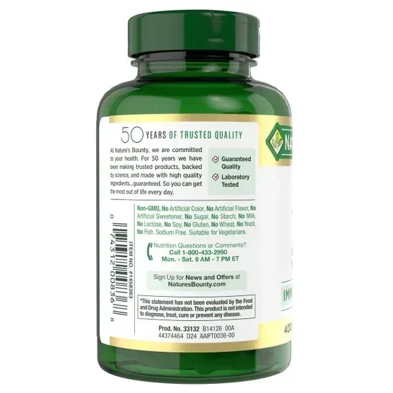 Nature's Bounty Zinc 50 mg, 400 Caplets - Image 2