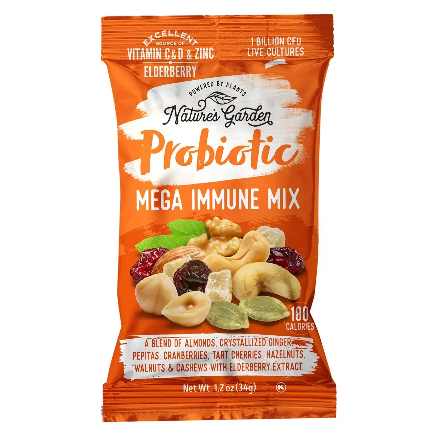 Nature's Garden Probiotic Immune Booster Trail Mix, Variety Pack, 1.2 oz., 24 pk. - Image 4
