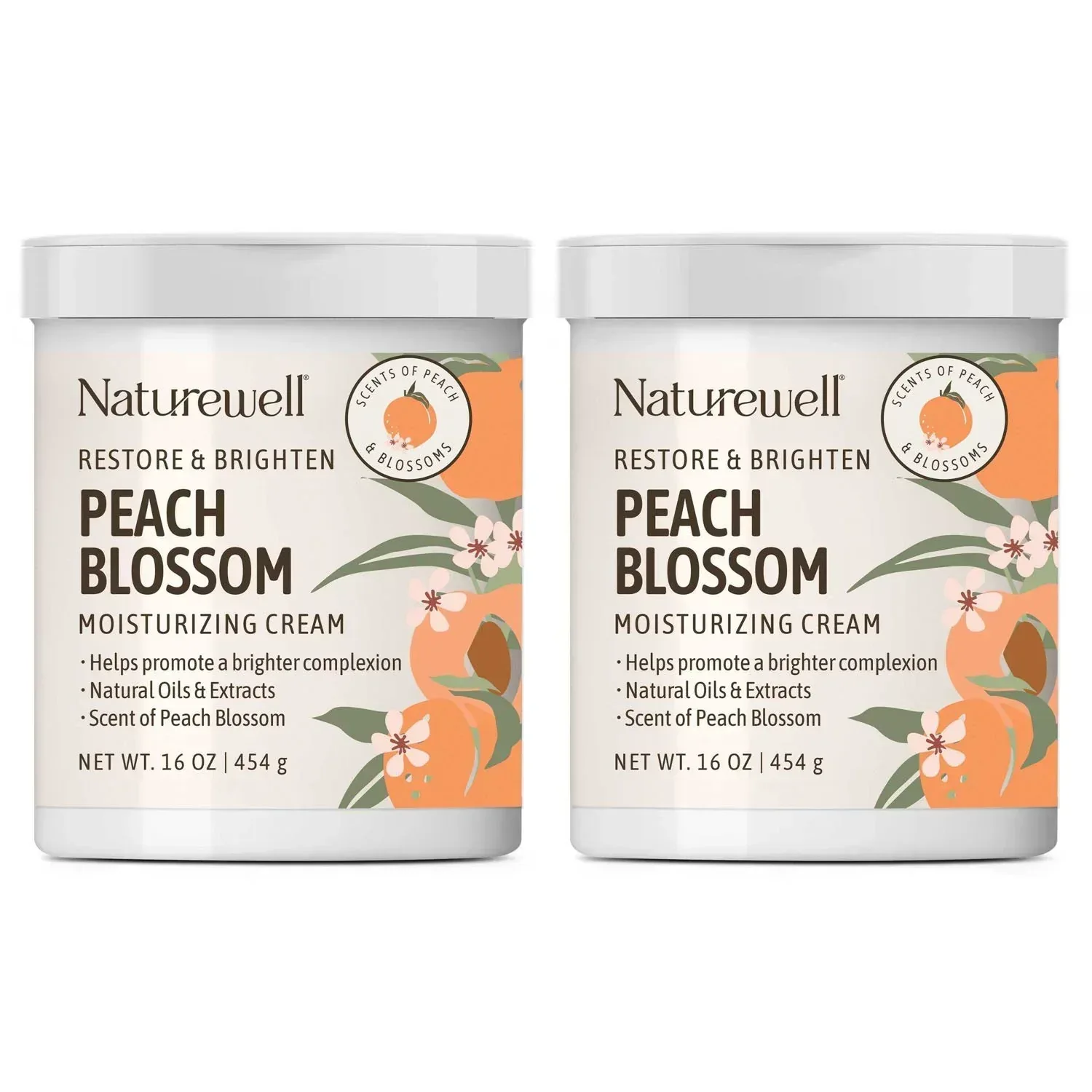 NatureWell Peach Blossom Moisturizing Cream, 16 oz., 2 pk.