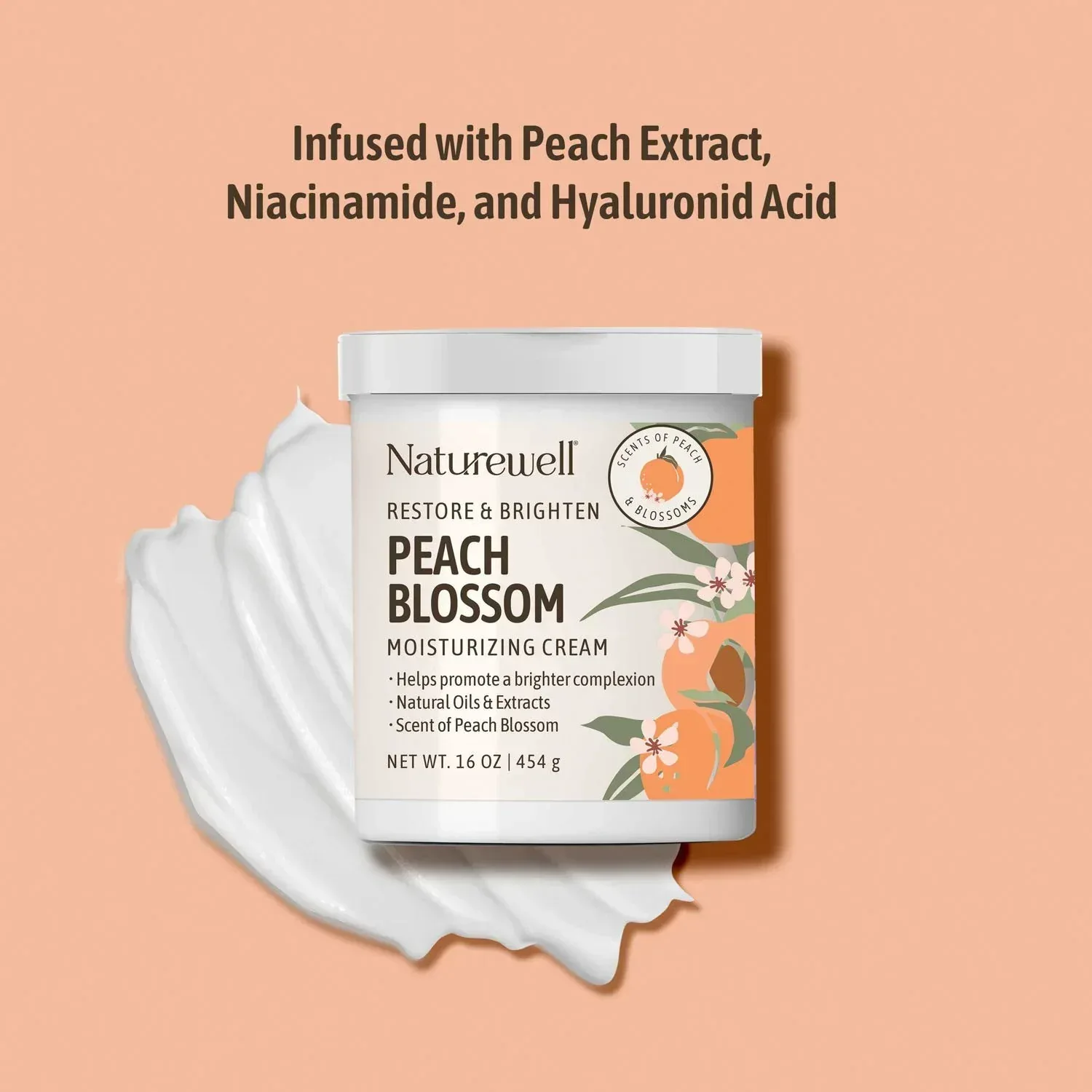 NatureWell Peach Blossom Moisturizing Cream, 16 oz., 2 pk. - Image 2