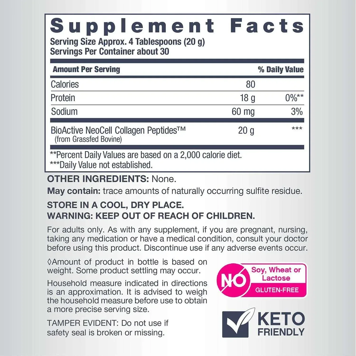 NeoCell Super Collagen Peptides, Unflavored Powder, Collagen Type 1 & 3 21.2 oz. - Image 2