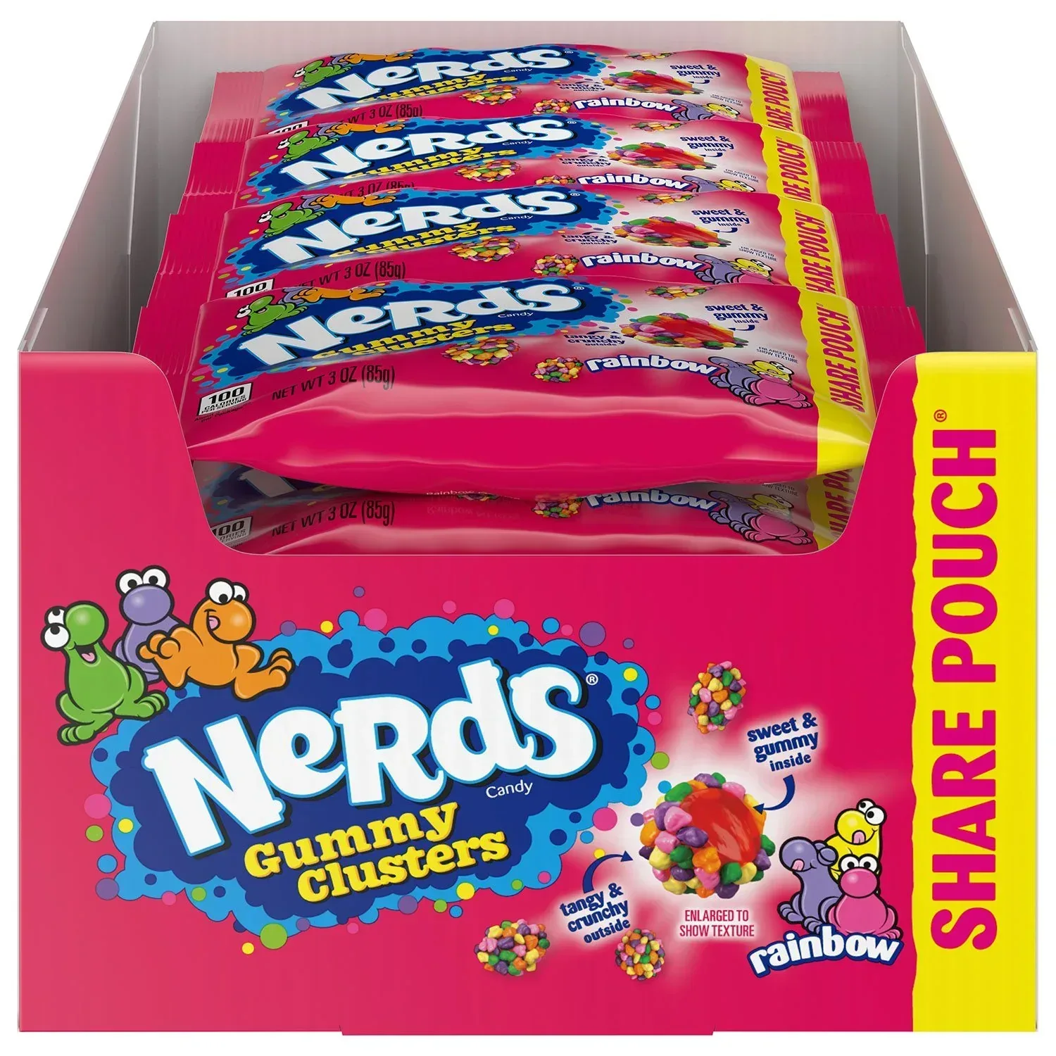 Nerds Gummy Clusters Candy, Share Size, 3 oz., 12 pk. - Image 3