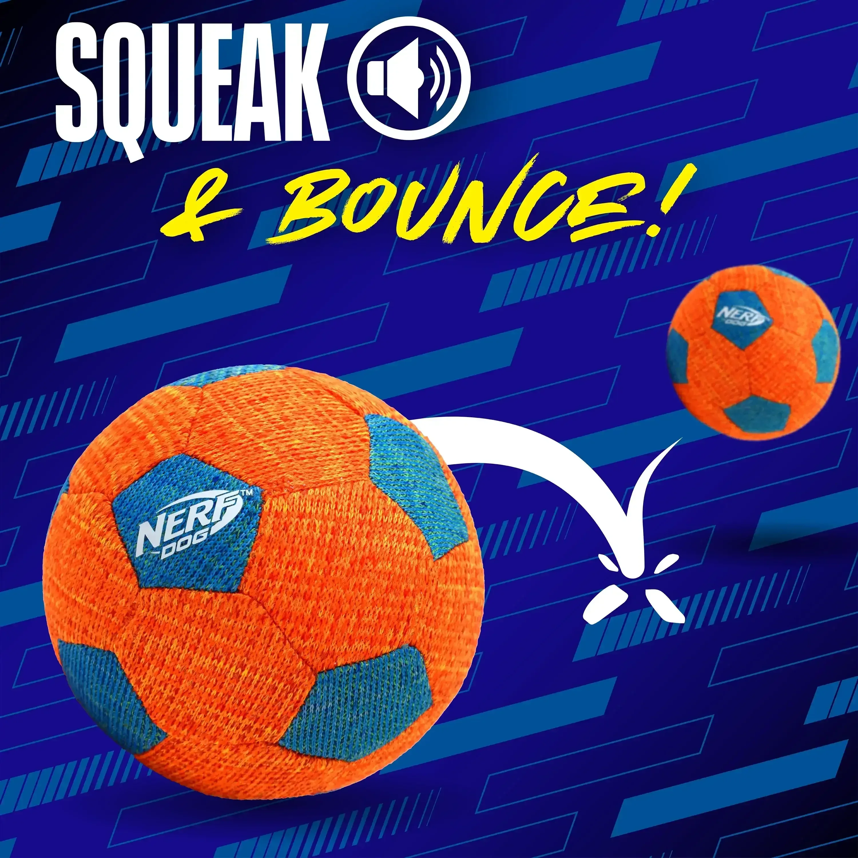 Nerf Dog X-Weave Squeak Soccer Ball for Large Dogs - Image 2