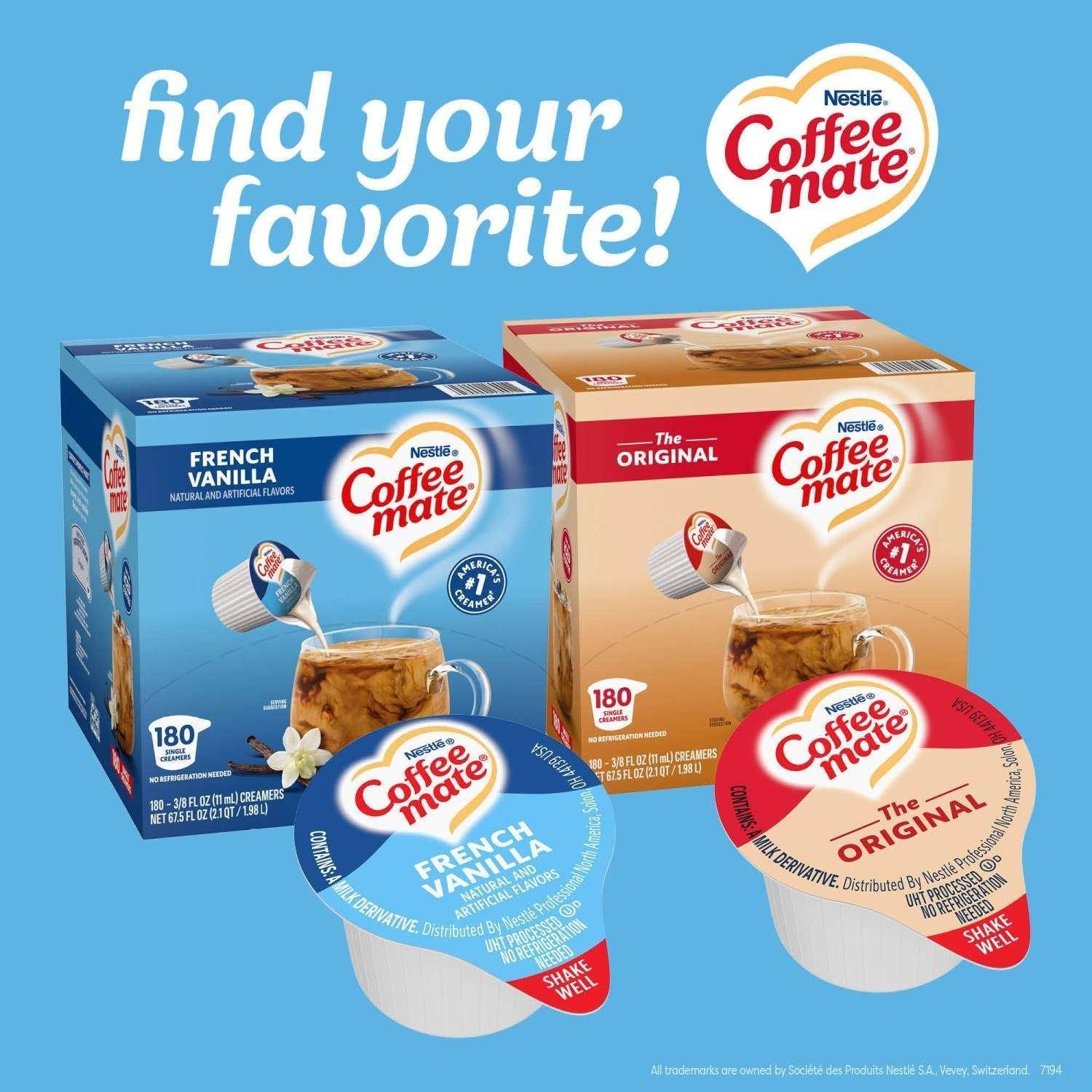 Nestle Coffee-Mate Coffee Creamer Liquid Creamer Singles, French Vanilla, 180 ct. - Image 9