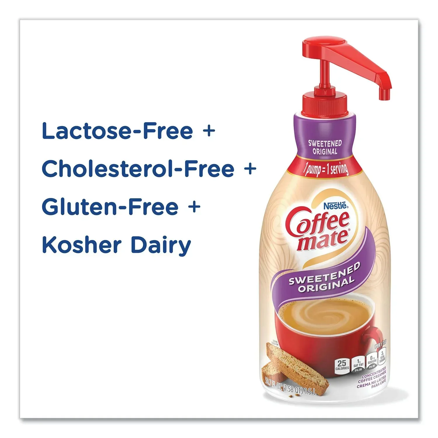 Nestle Coffee-mate Coffee Creamer, Sweetened Original, 50.7 fl. oz., 2 pk. - Image 6