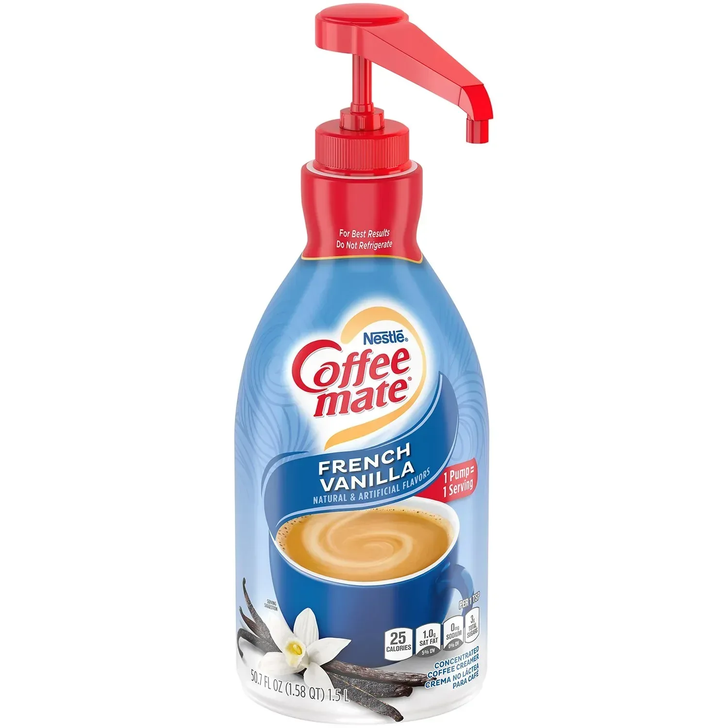 Nestle Coffee mate Liquid Creamer Pump, French Vanilla, 50.7 fl. oz. - Image 4