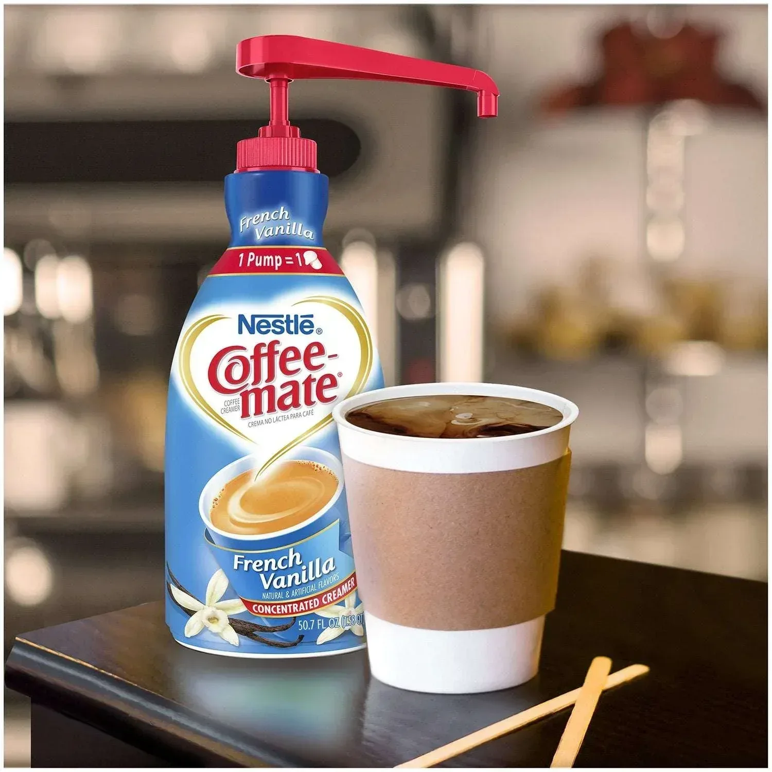 Nestle Coffee mate Liquid Creamer Pump, French Vanilla, 50.7 fl. oz. - Image 7
