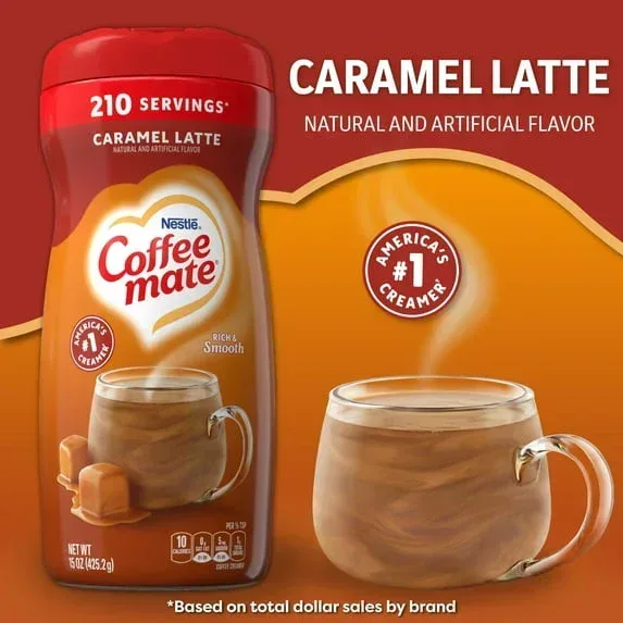 Nestle Coffeemate Caramel Latte Coffee Creamer, 15 oz - Image 7