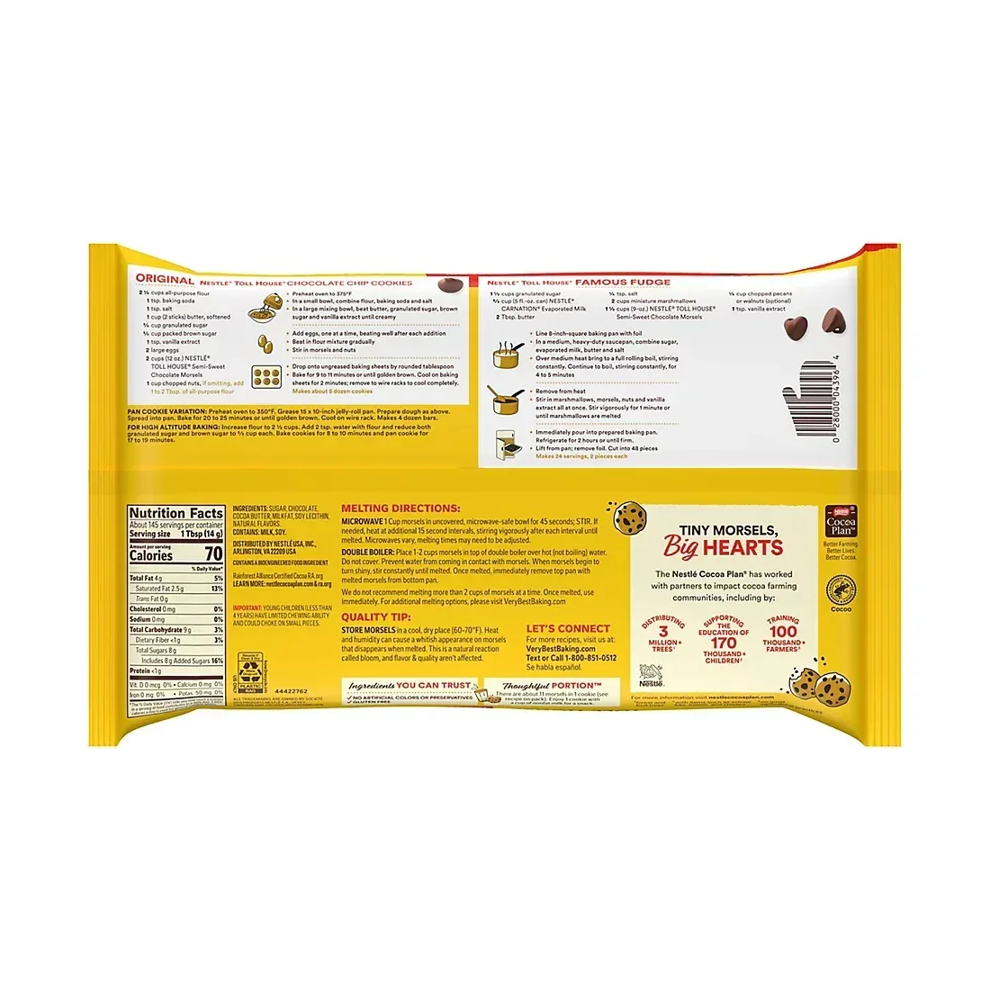 Nestle Toll House Semi-Sweet Chocolate Morsels, Chocolate Chips, Gluten Free, 72 oz. - Image 2