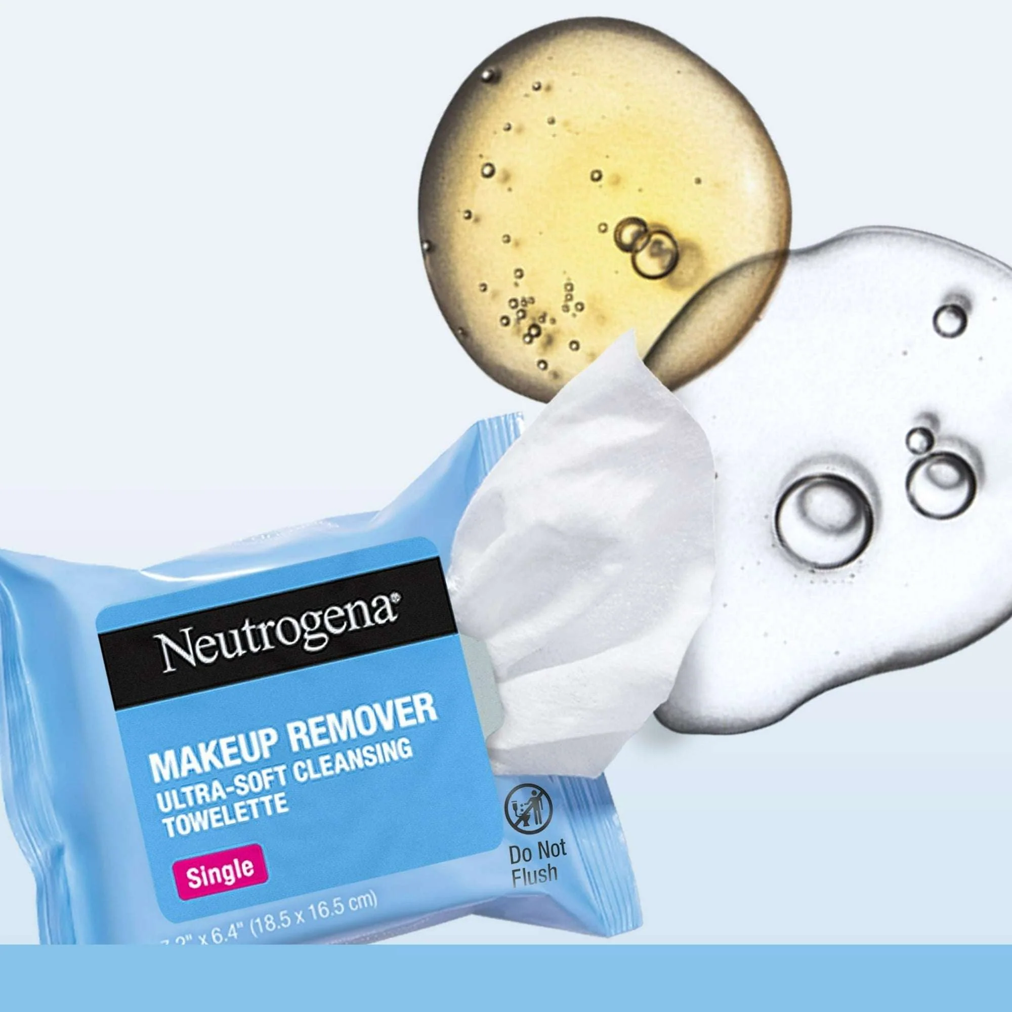 Neutrogena Cleansing Makeup Remover Wipes, Individually Wrapped Facial Wipes, 20 Count - Image 4