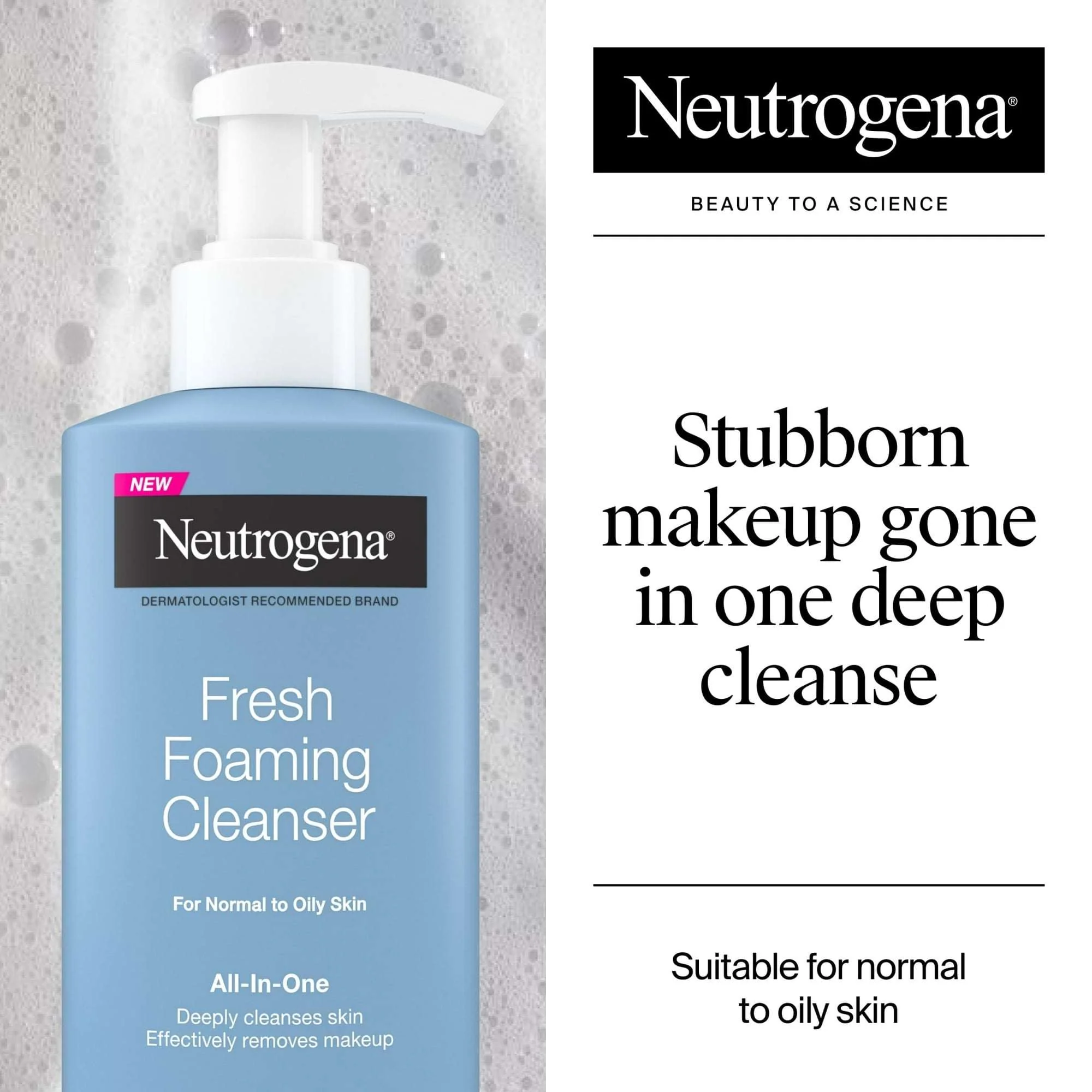 Neutrogena Fresh Foaming Facial Cleanser & Makeup Remover, 8.5 fl. oz - Image 2