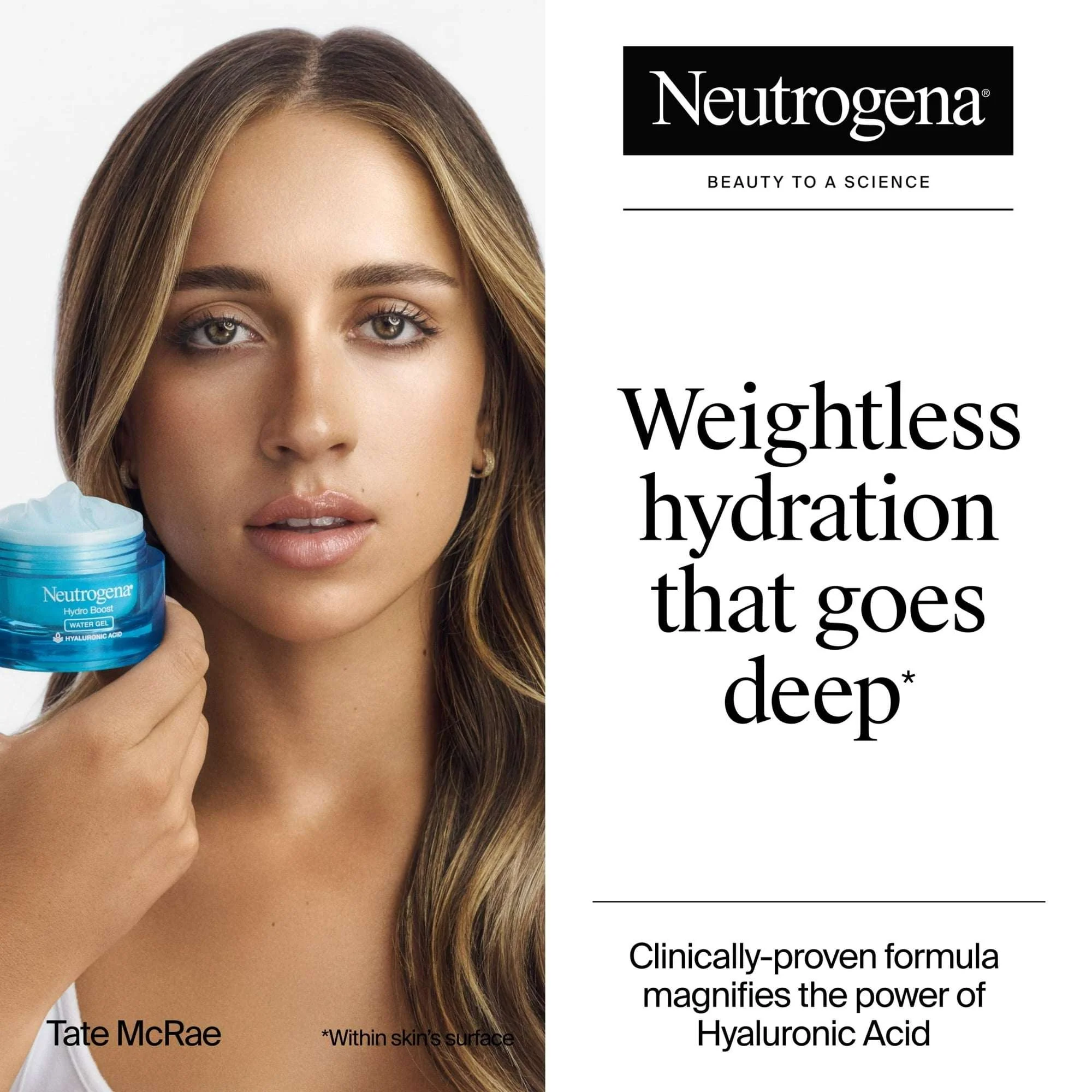Neutrogena Hydro Boost Water Gel Face Moisturizer Lotion with Hyaluronic Acid, 1.7 oz - Image 2