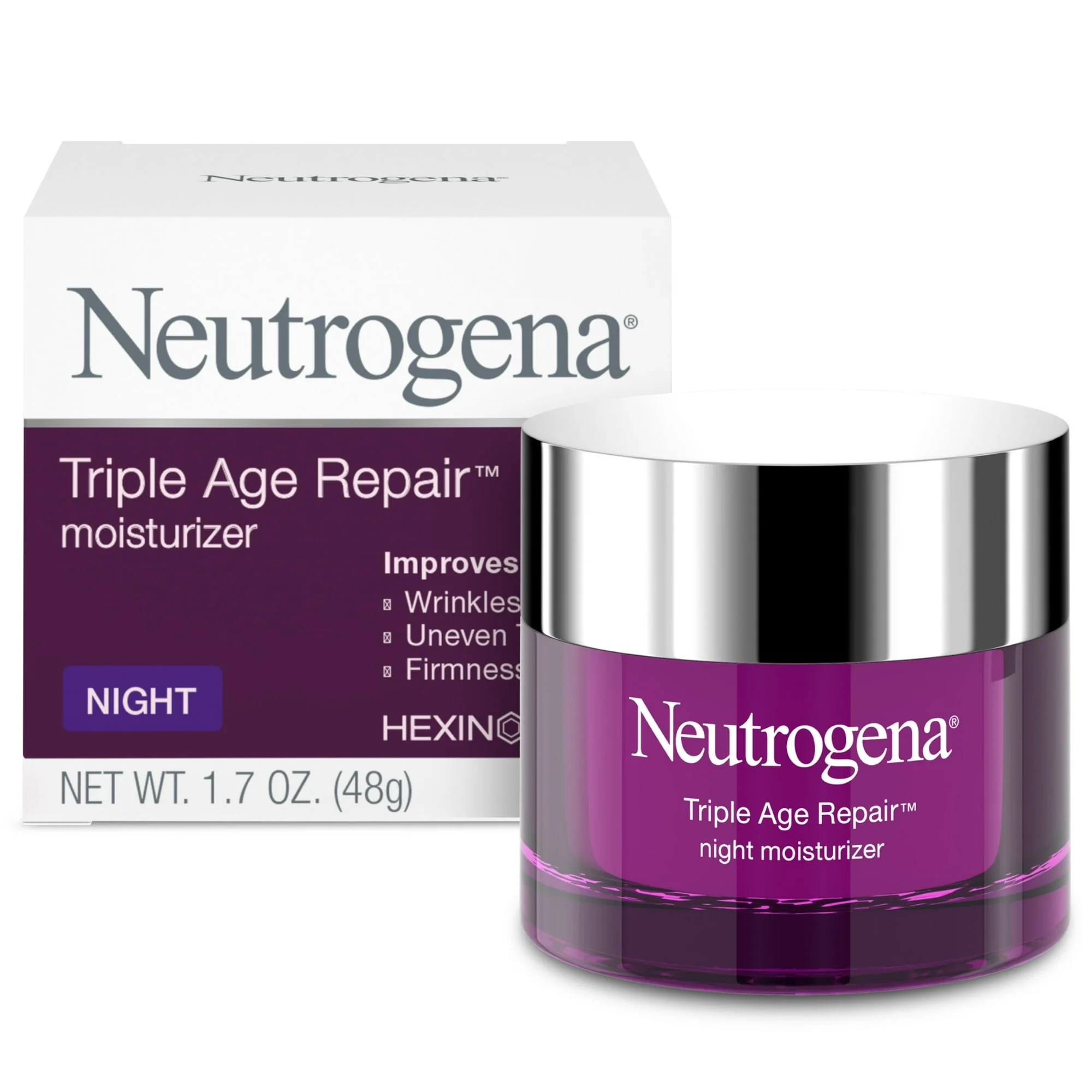 Neutrogena Triple Age Repair Night Cream Face Moisturizer, 1.7 oz